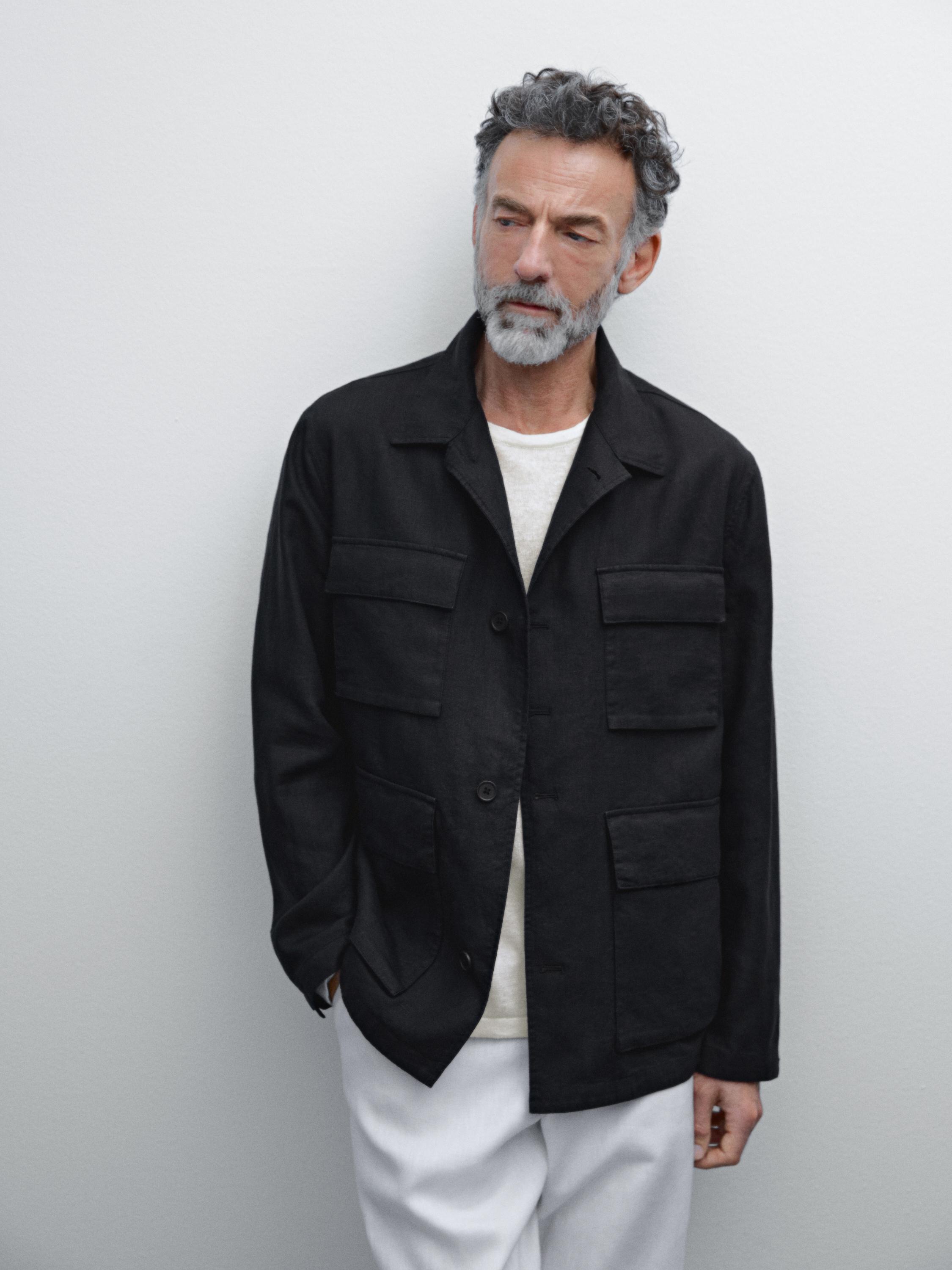 100% linen jacket with pockets