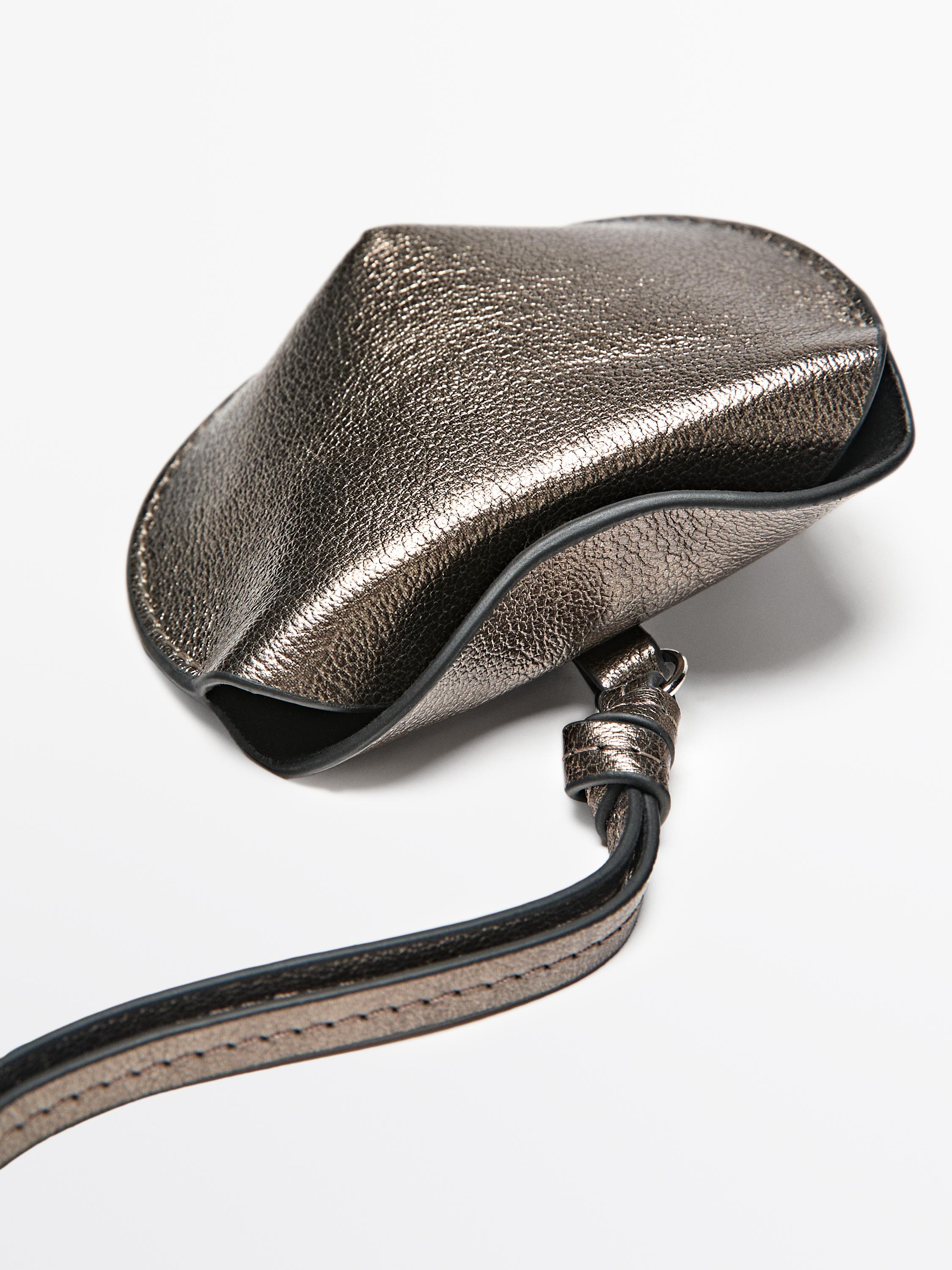 Foldable nappa leather AirPods case — SILVER