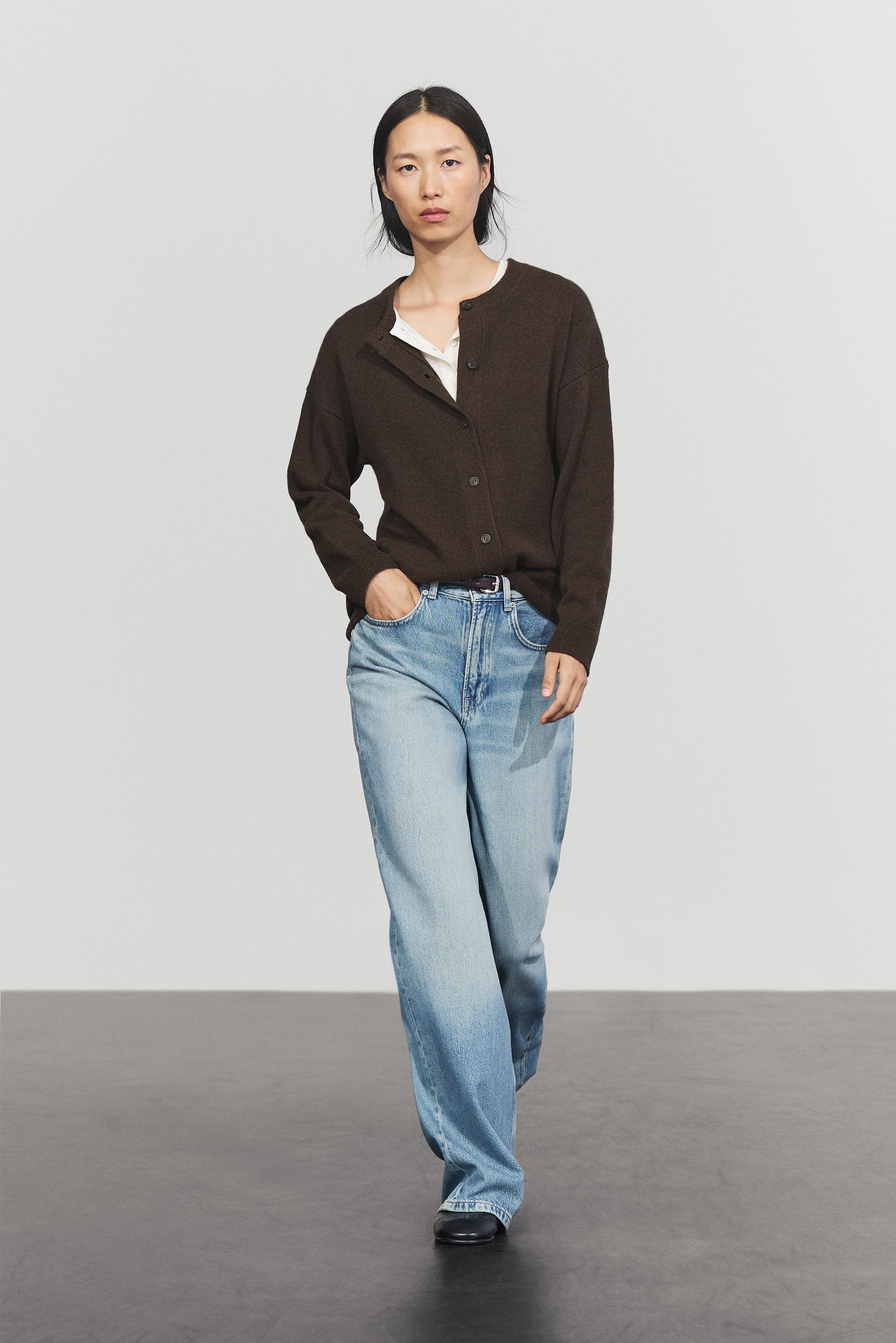Cárdigan punto oversize 100% cashmere · Chocolate, Gris Antracita ...