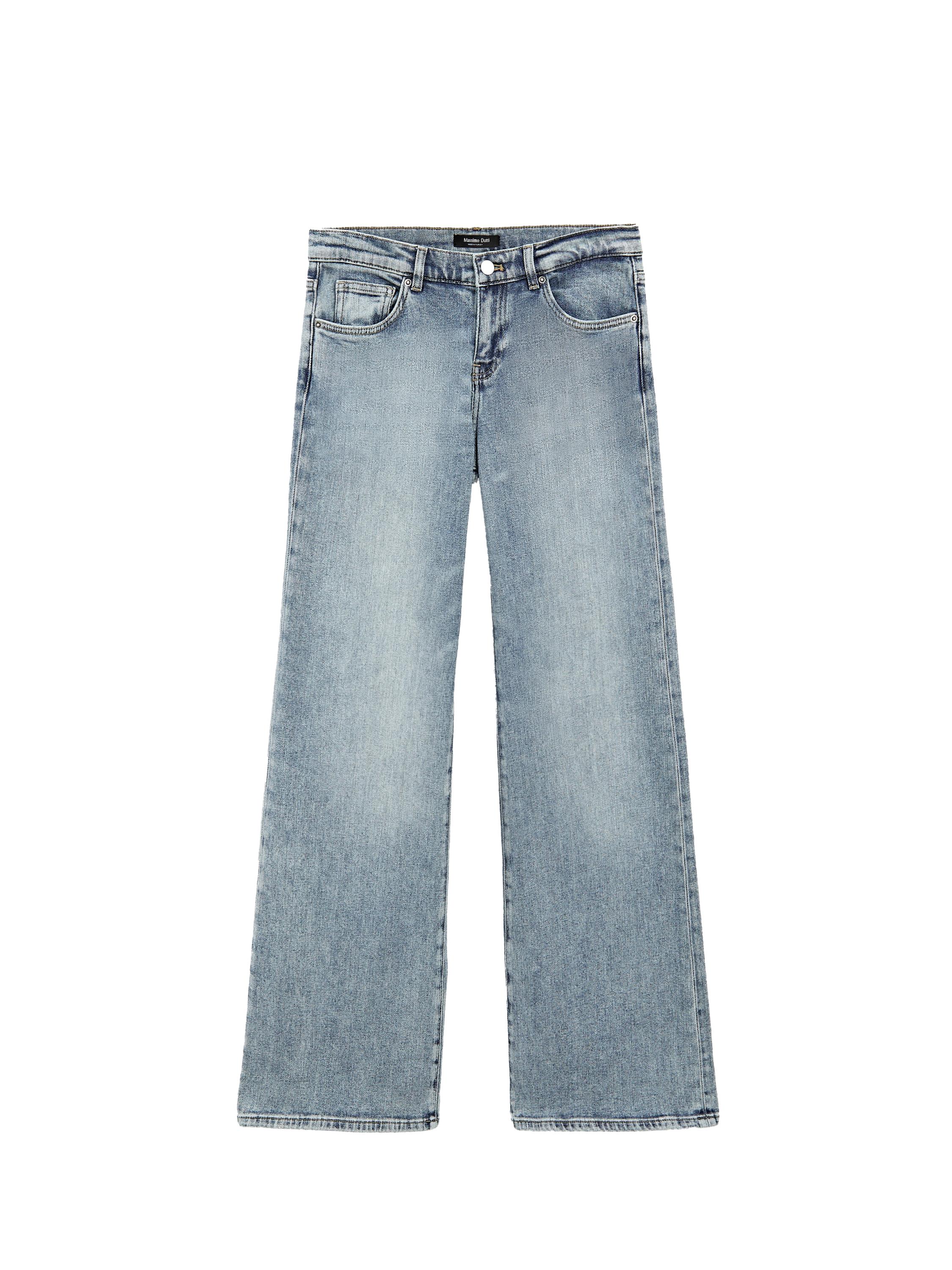 Rozszerzane jeansy vintage z niskim stanem