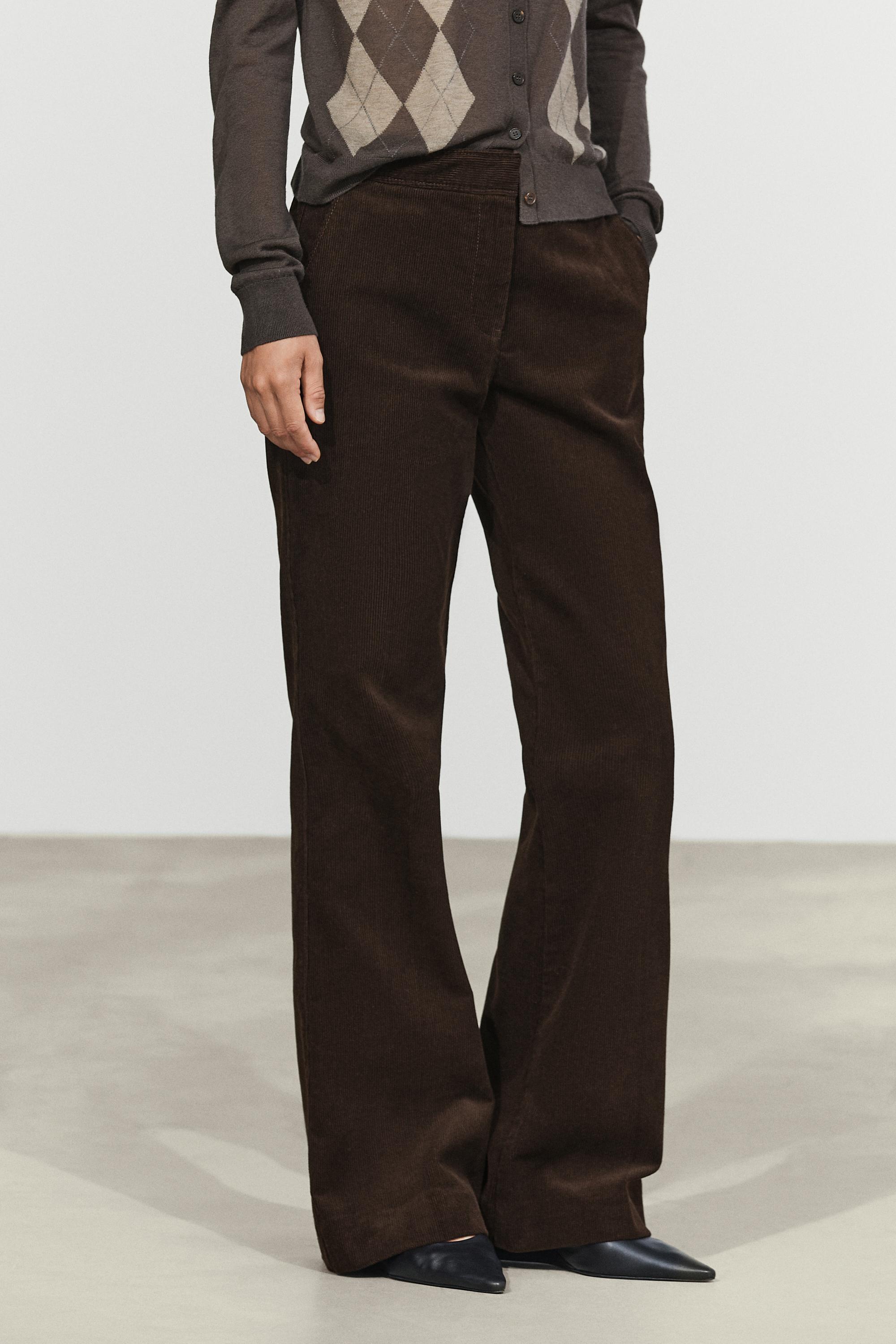 Pantalons pana flare fit
