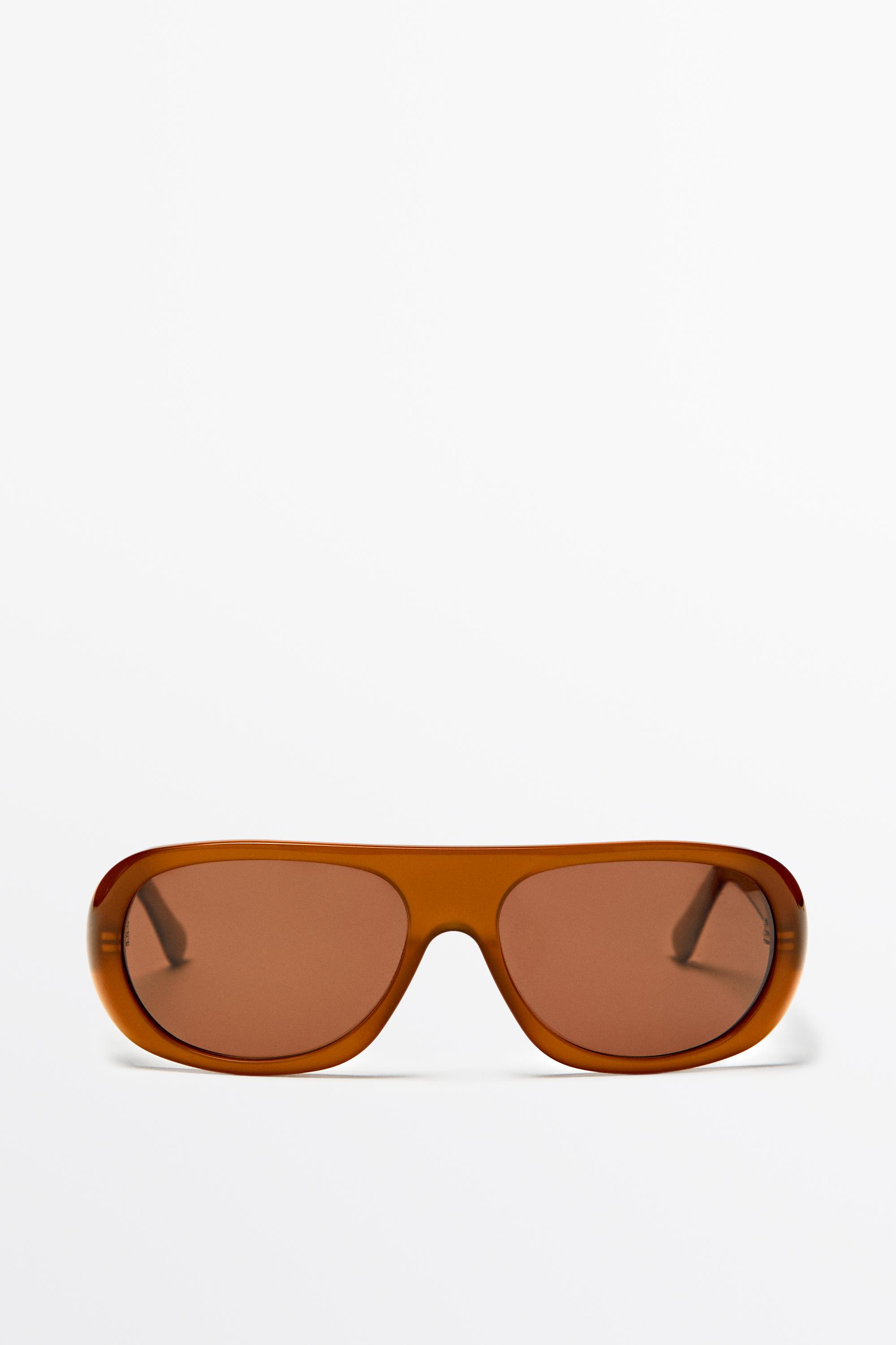 Wraparound sunglasses — Caramel