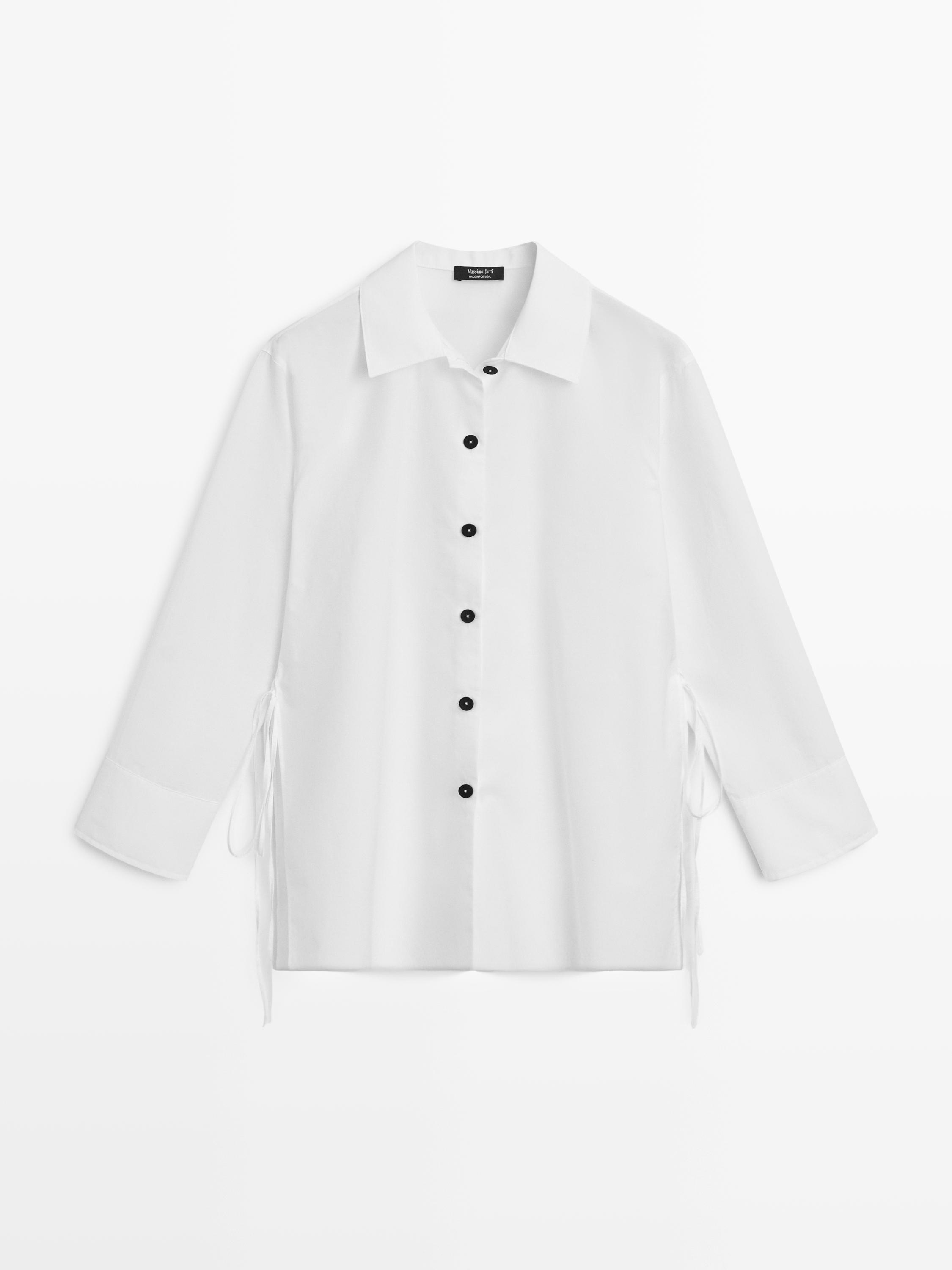 Shirt with tie detail