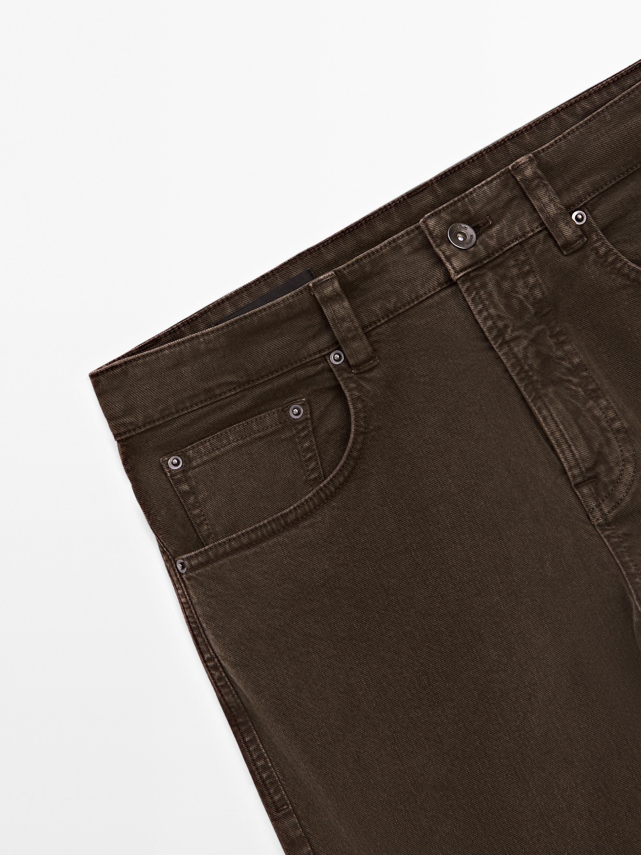 Relaxed fit denim trousers