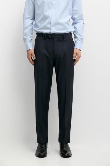 100% wool suit pants — NAVY BLUE 3