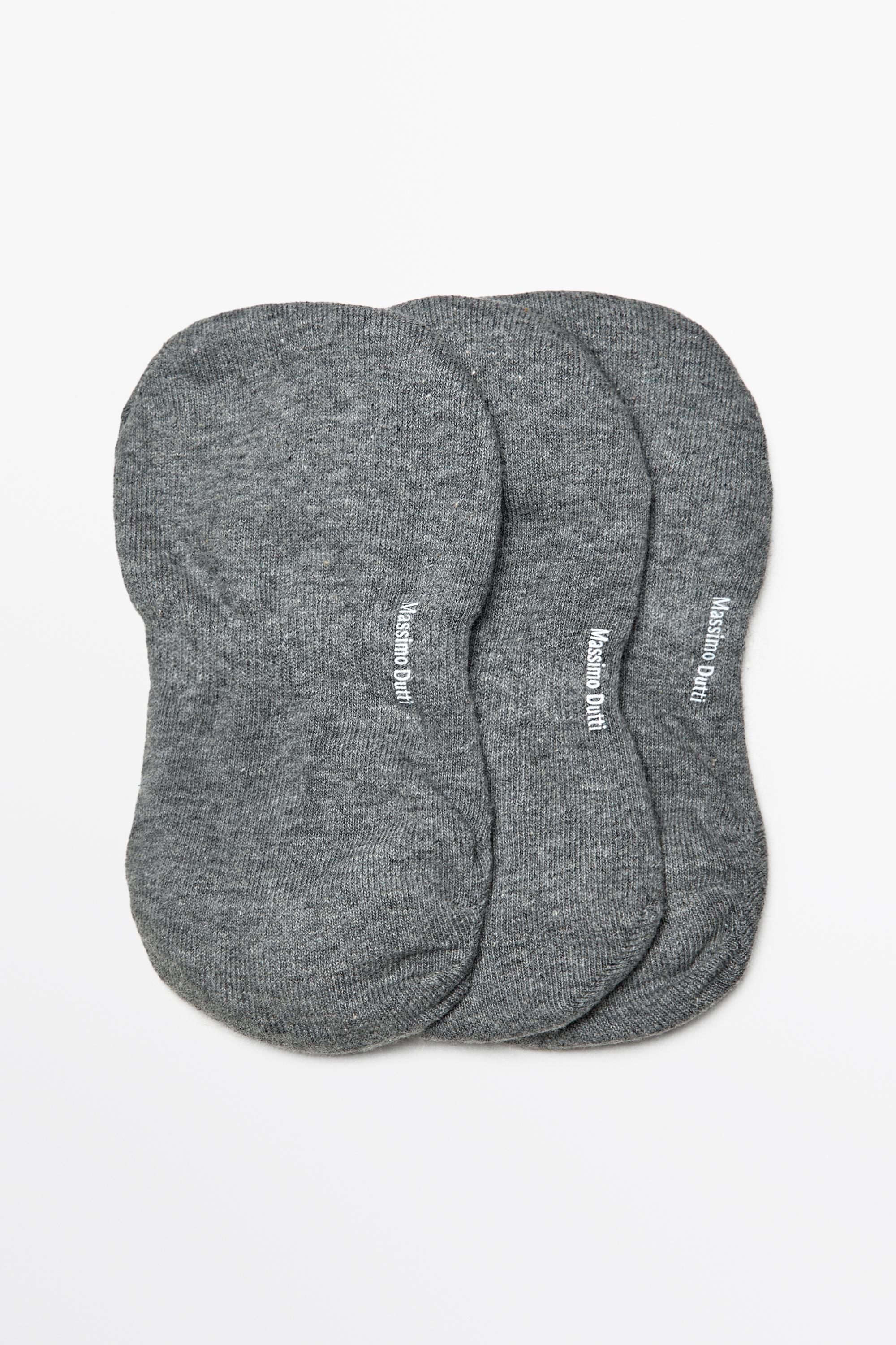 Pack of 3 pairs of no-show cotton blend socks