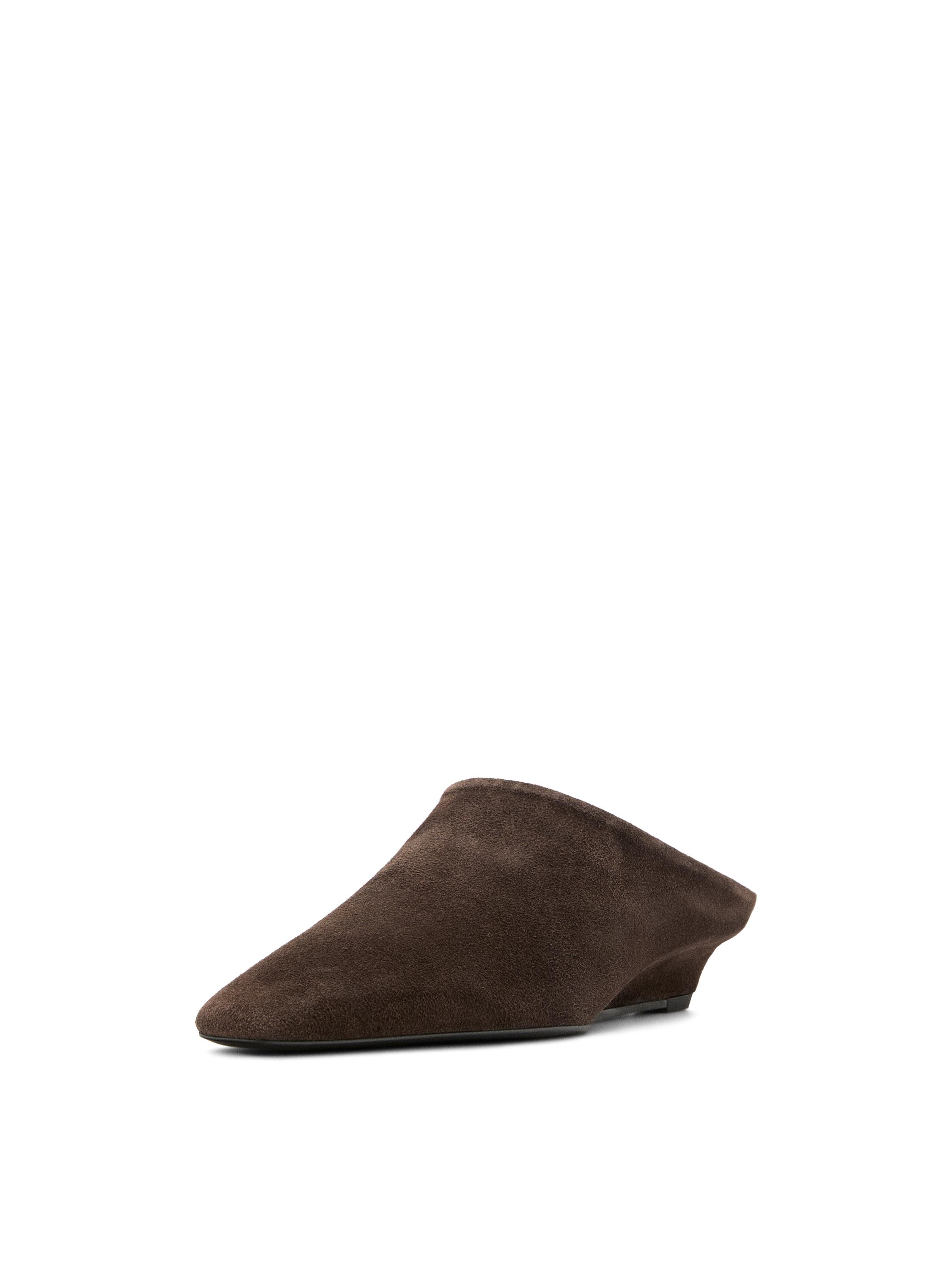 Wedge heel mules — BROWN