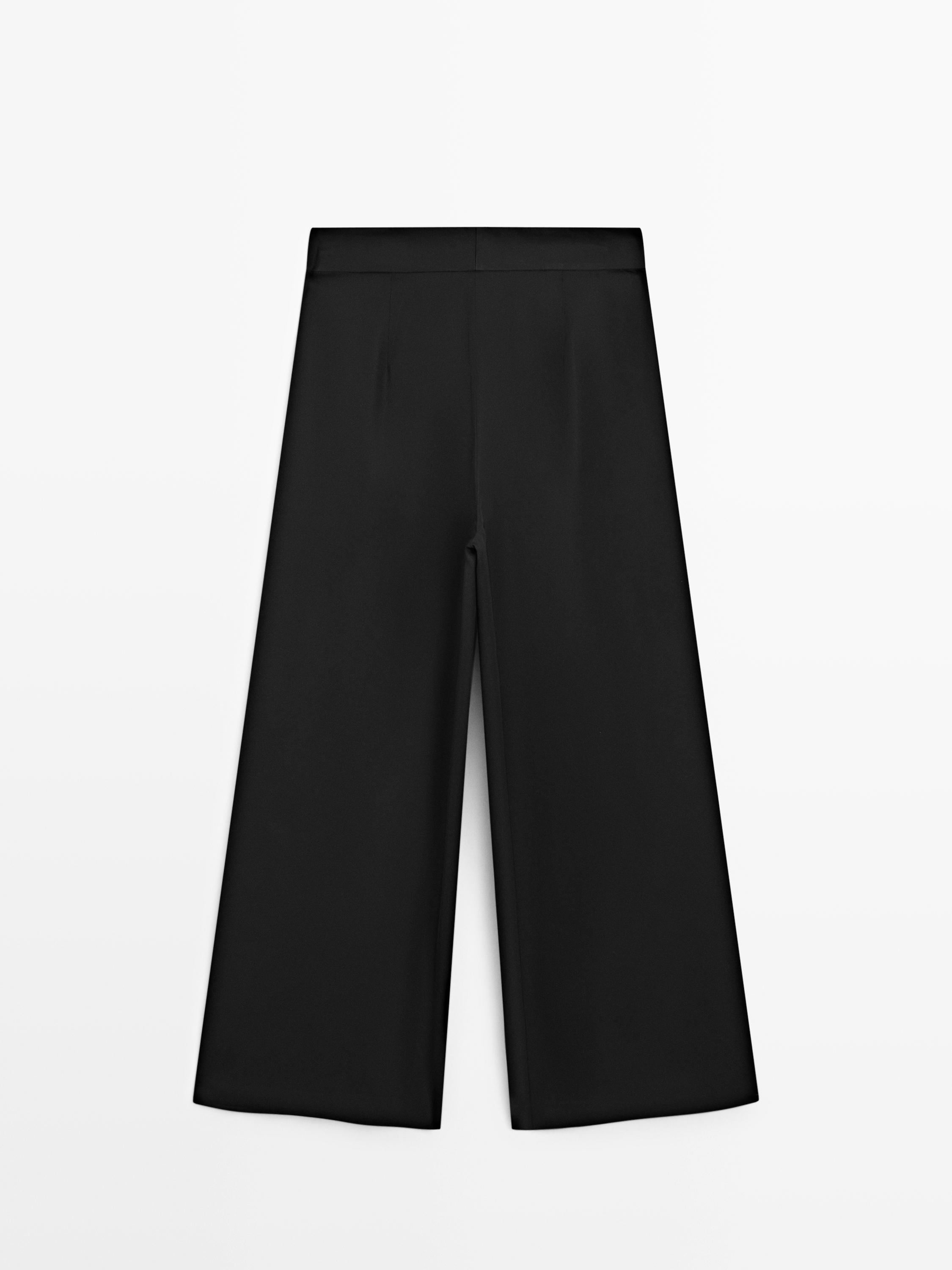 Pensli saten yüzeyli pantolon