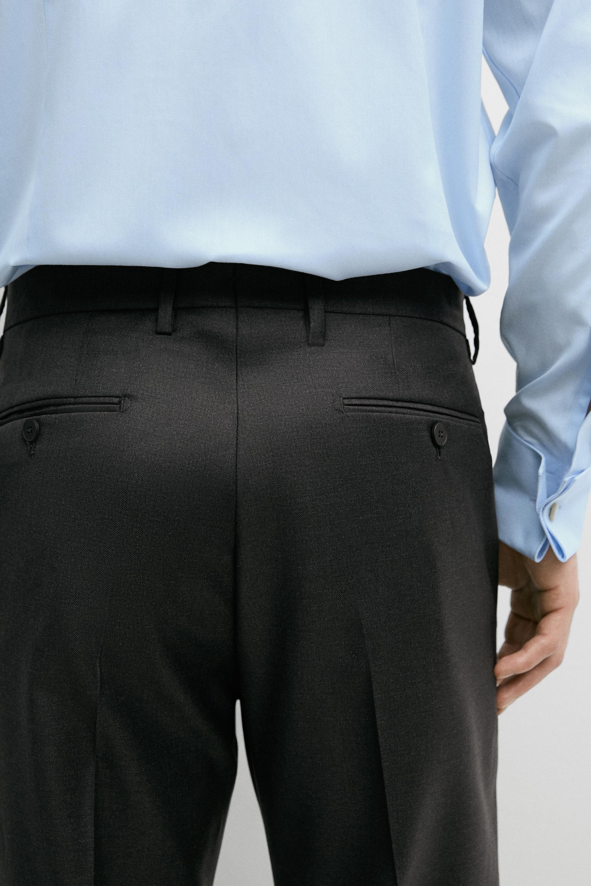 Cold wool suit trousers — CHARCOAL