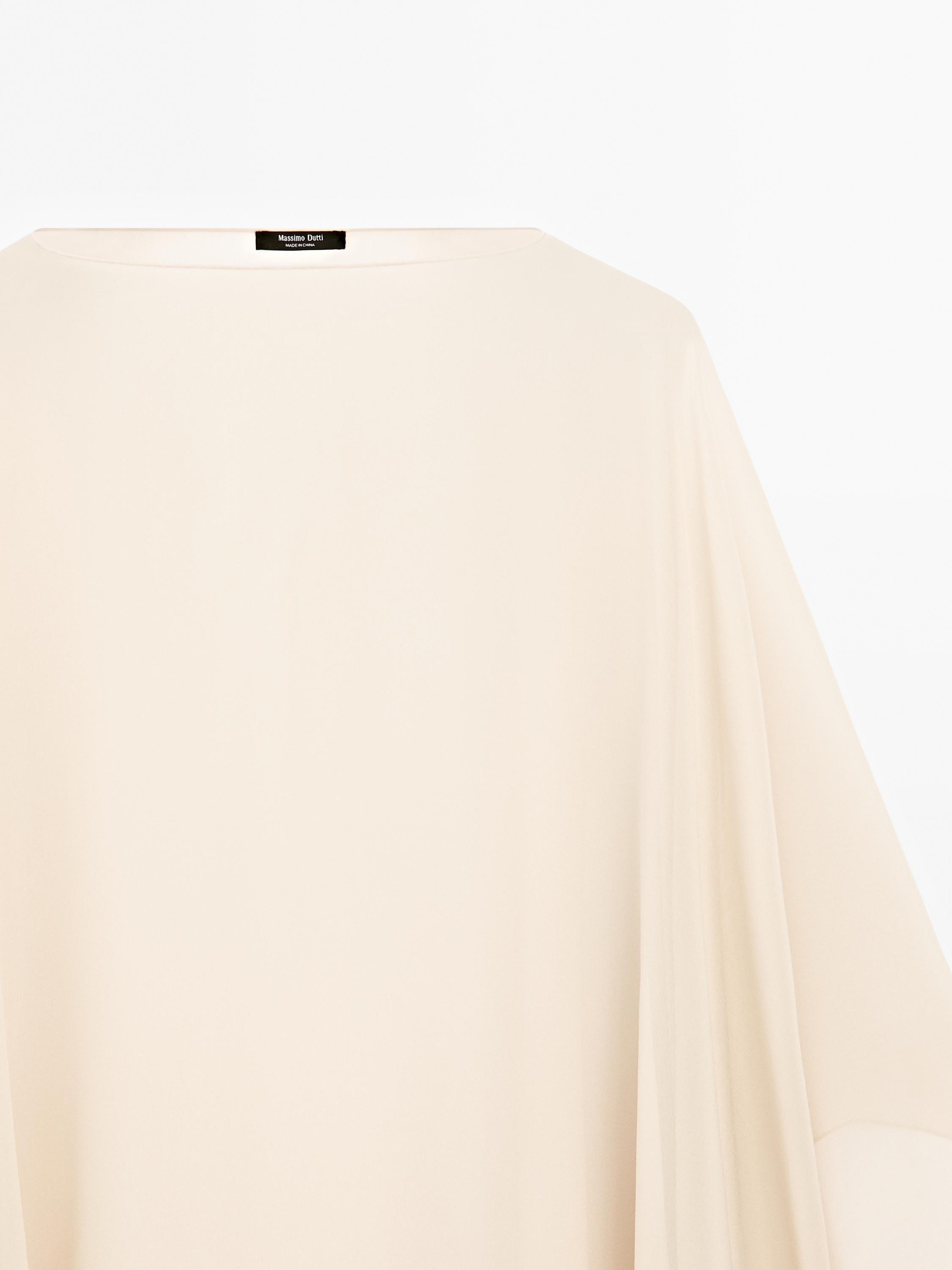 Flowing 100% mulberry silk cape