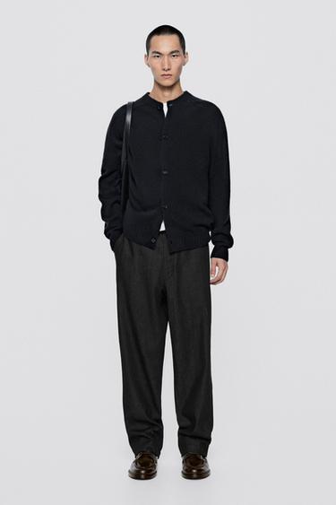 Cotton blend denim-effect pants - LIMITED EDITION — BLACK 1