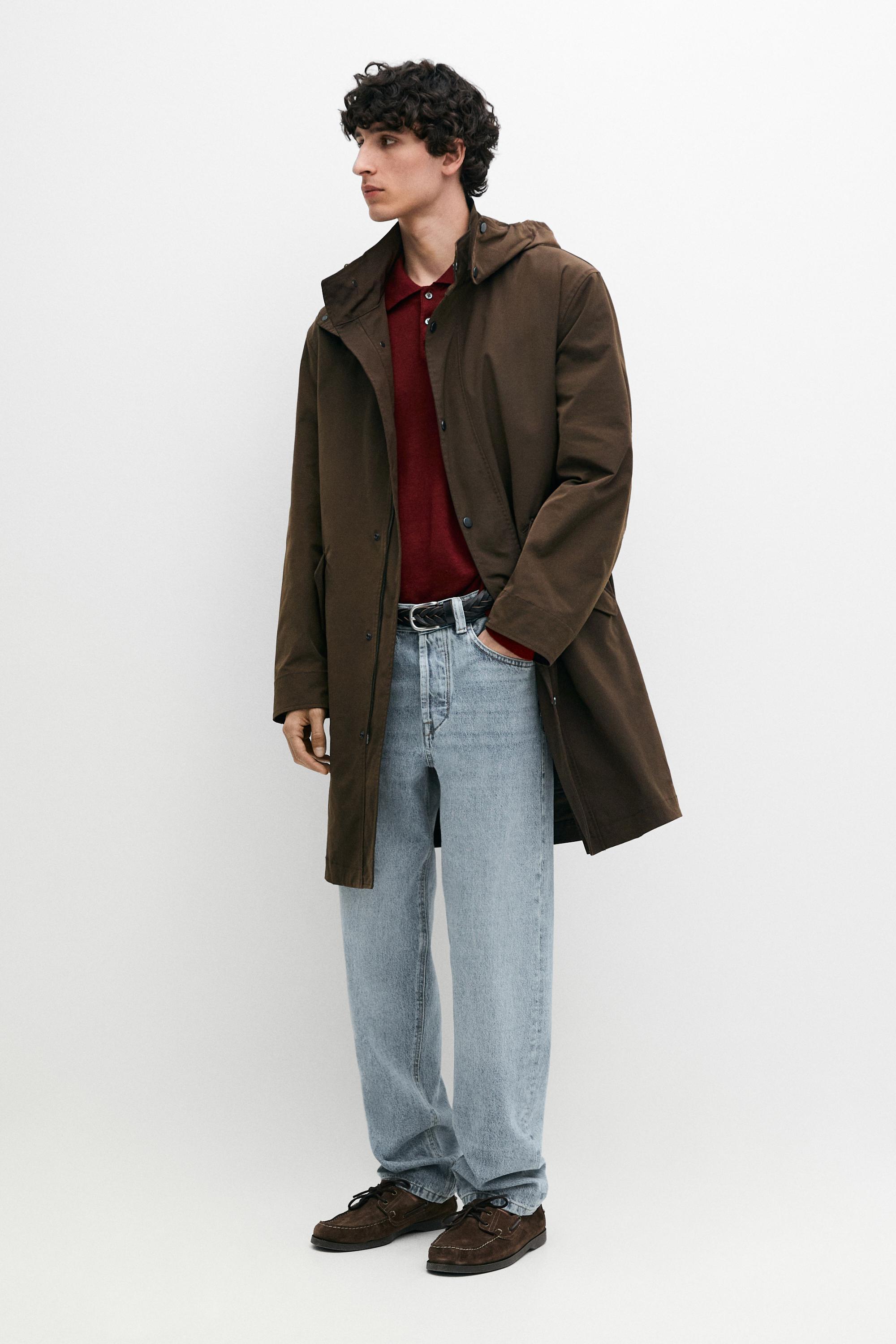 Long technical parka with detachable interior