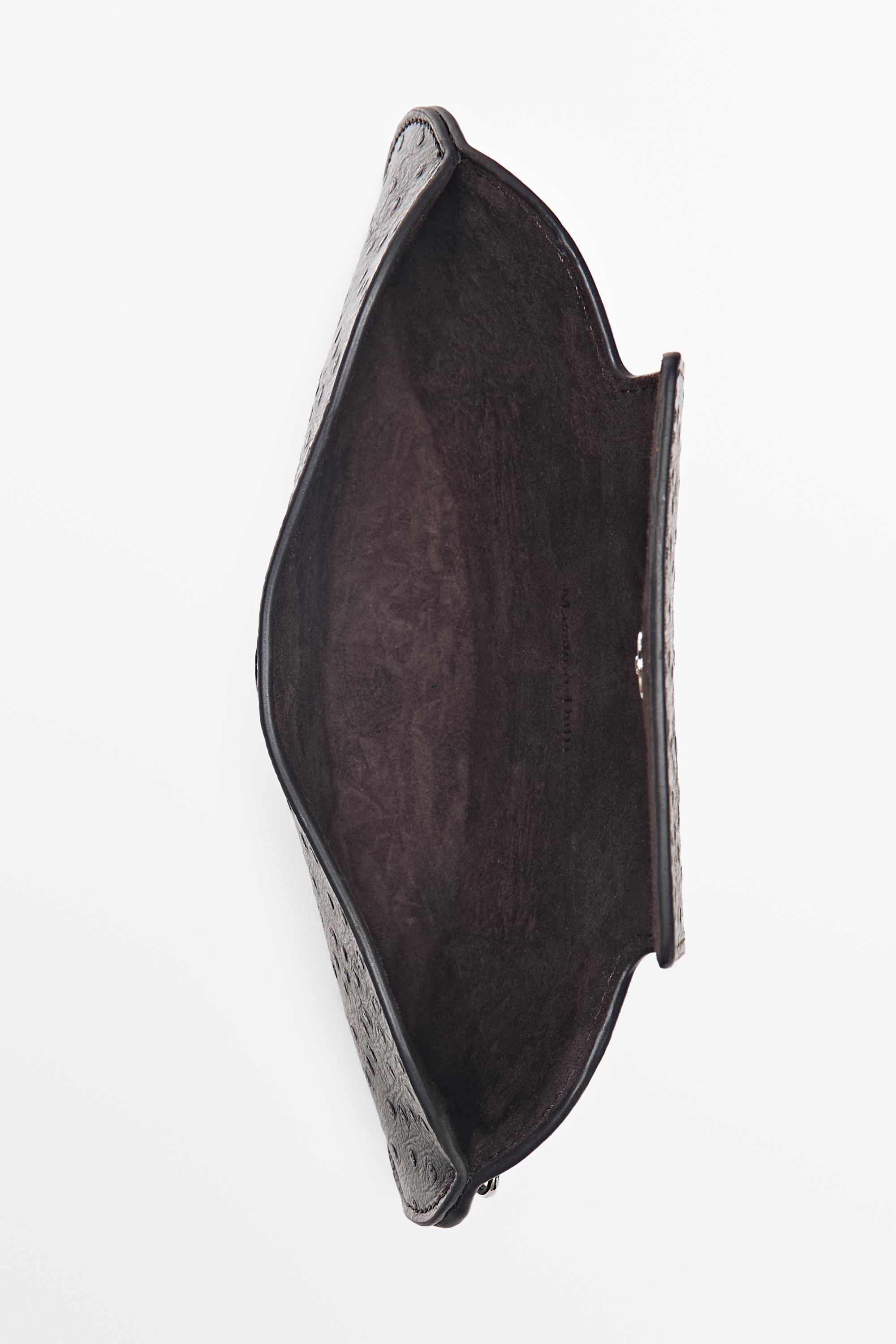 Textured nappa leather glasses case — BROWN