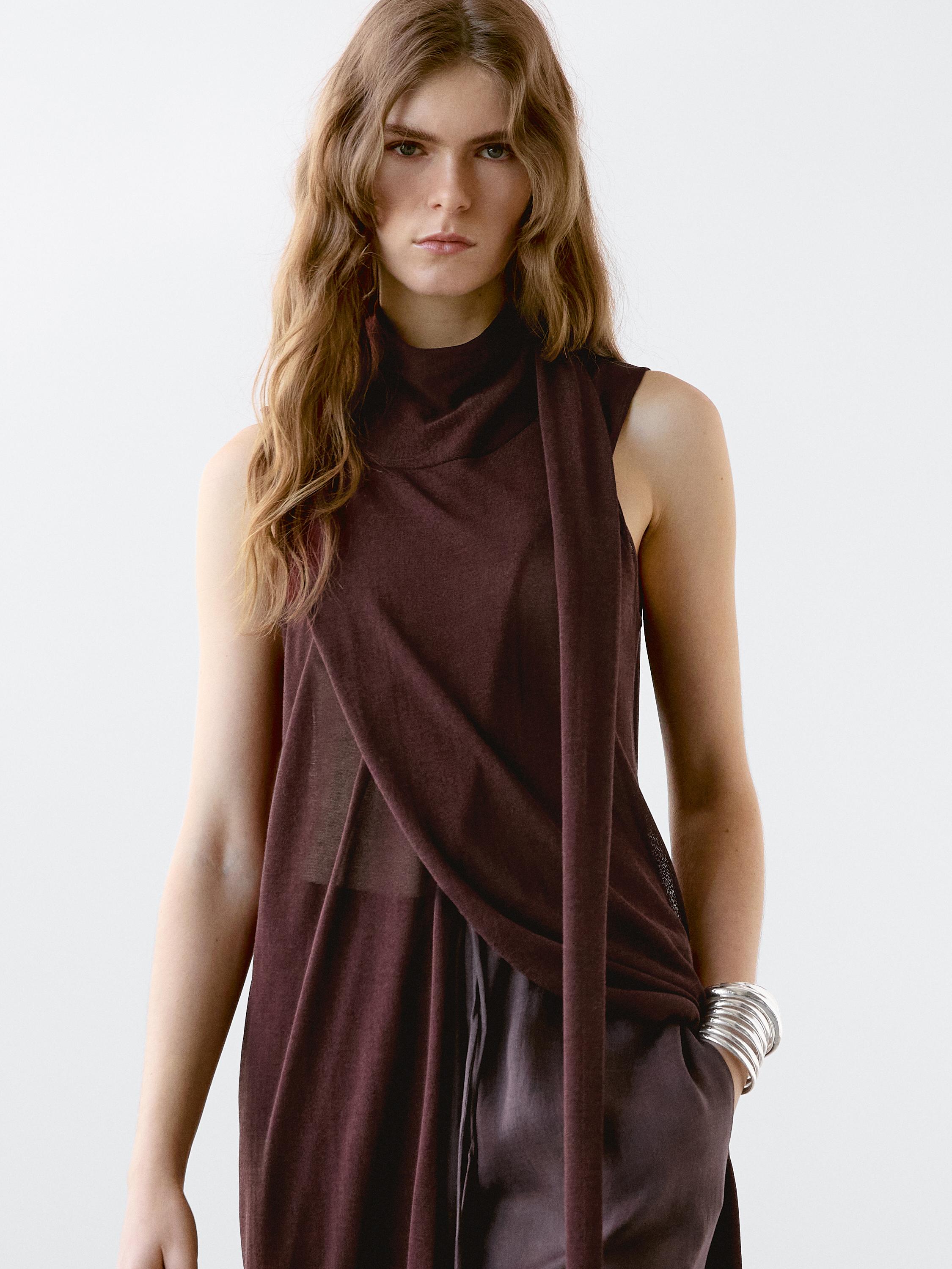Robe longue avec foulard