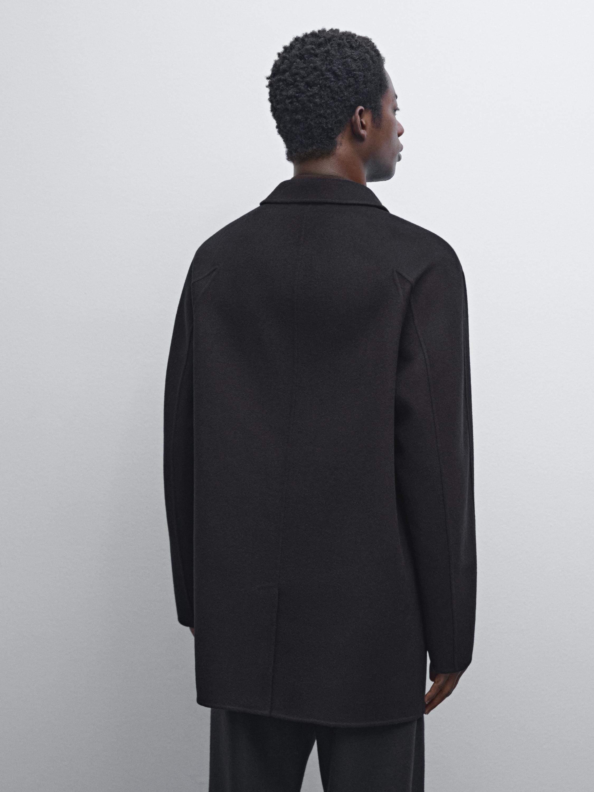 Short wool blend coat