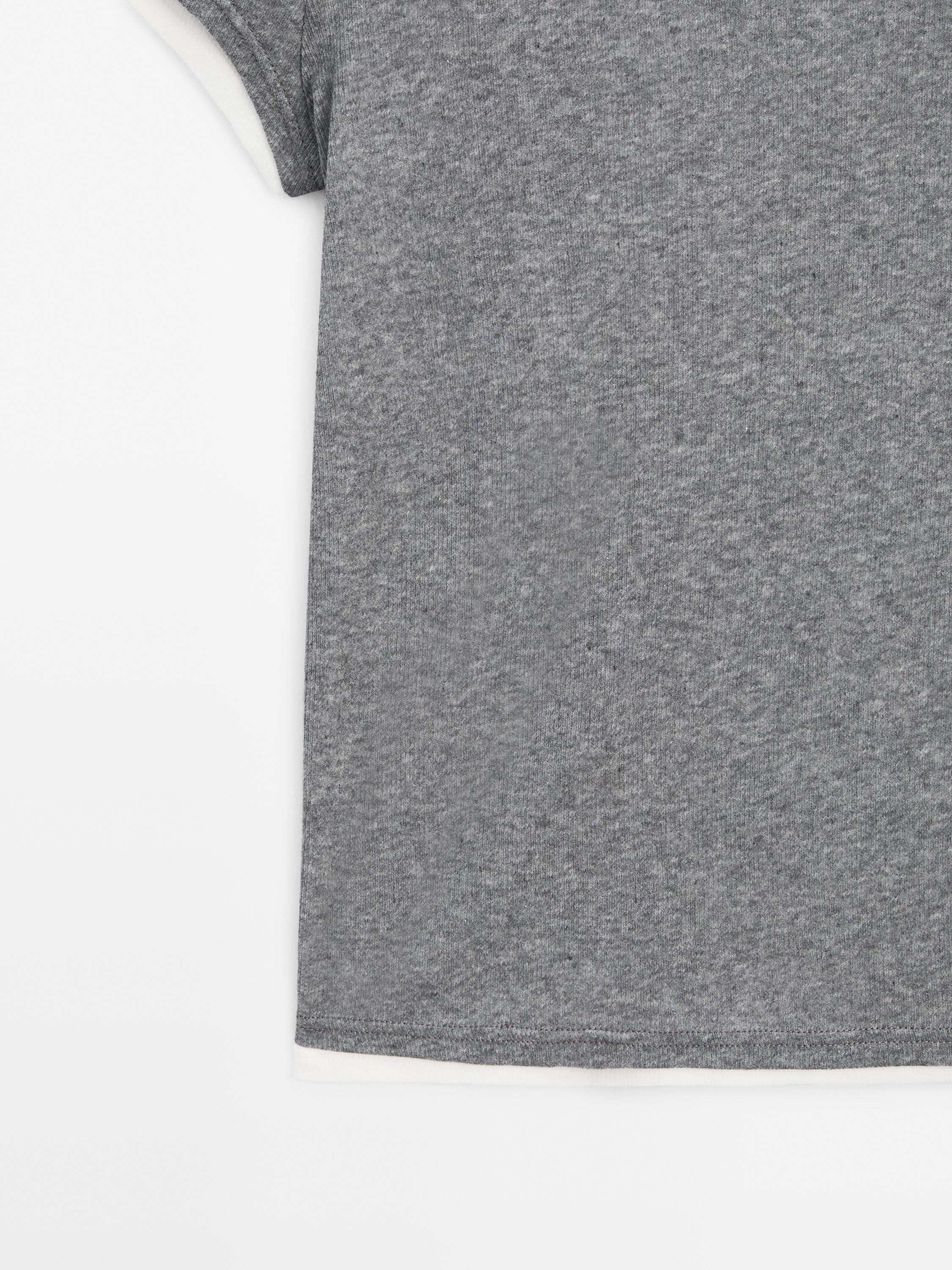 100% cotton double-ribbed T-shirt
