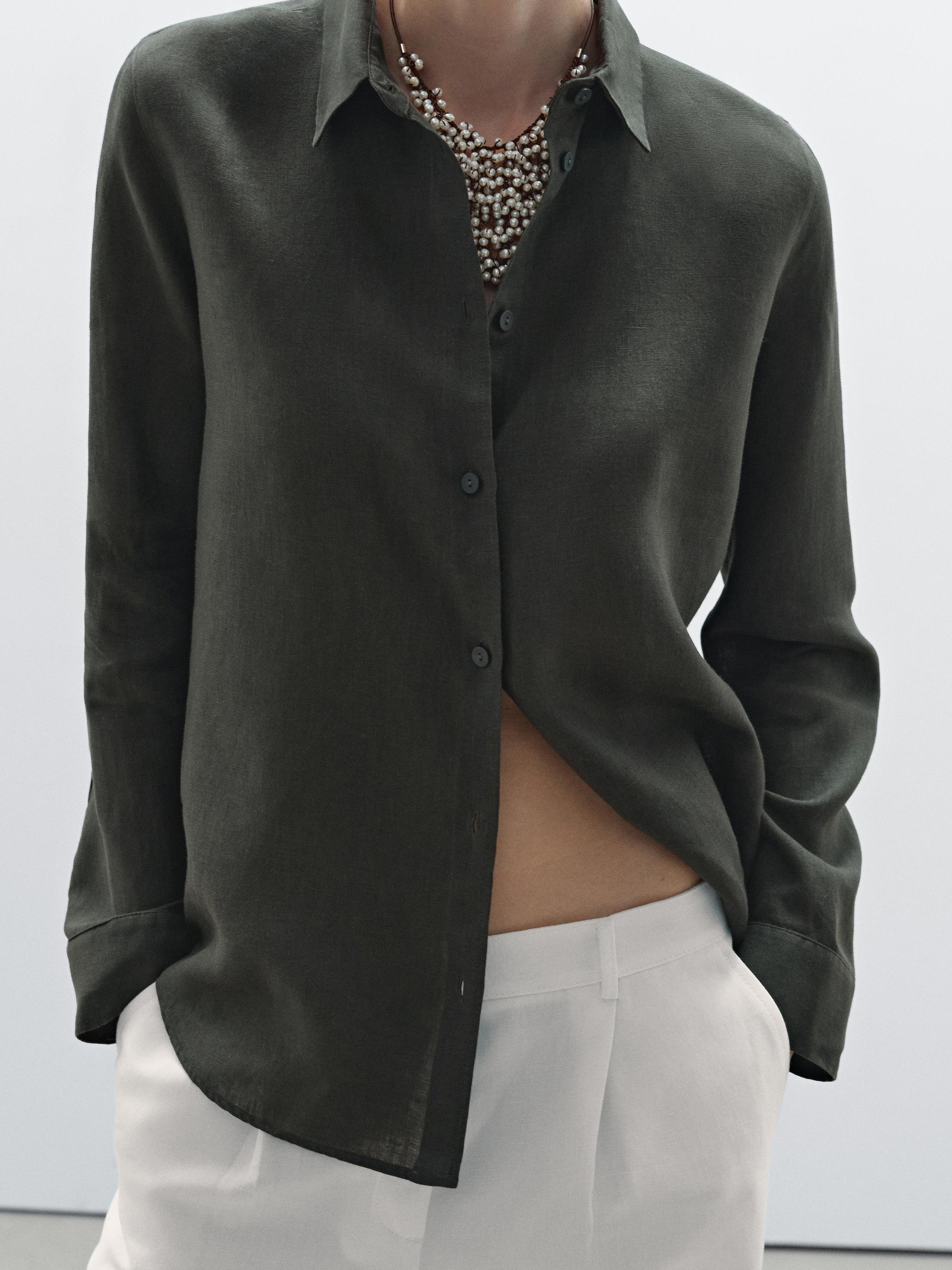 Flowing 100% linen shirt