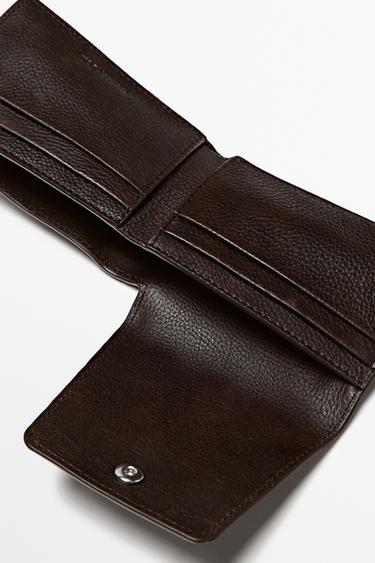 Flap nappa leather wallet — BROWN 3