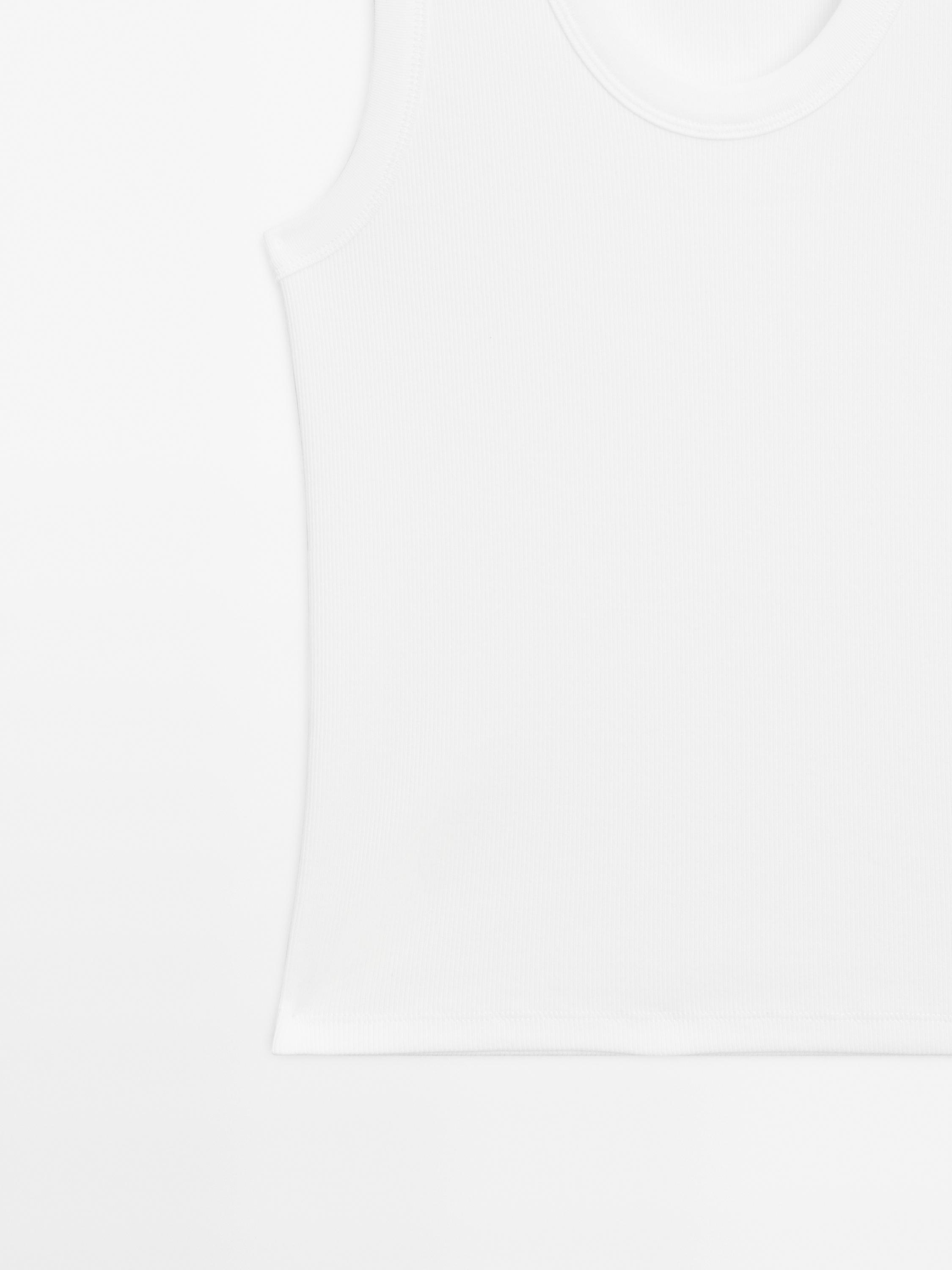 Heavy weight ribbed round neck top