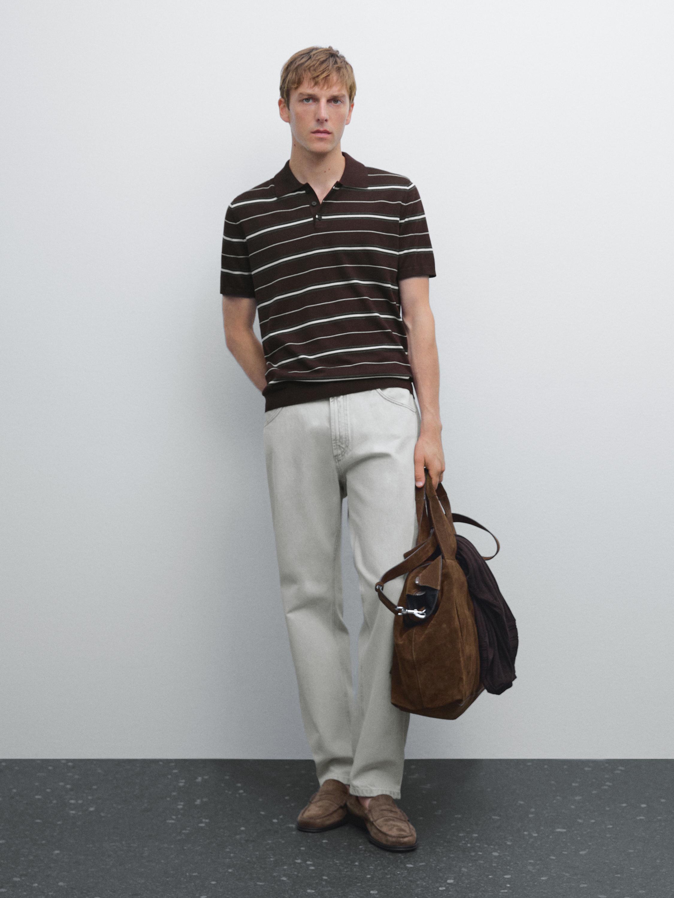 Bluzë polo 100% lino me vija