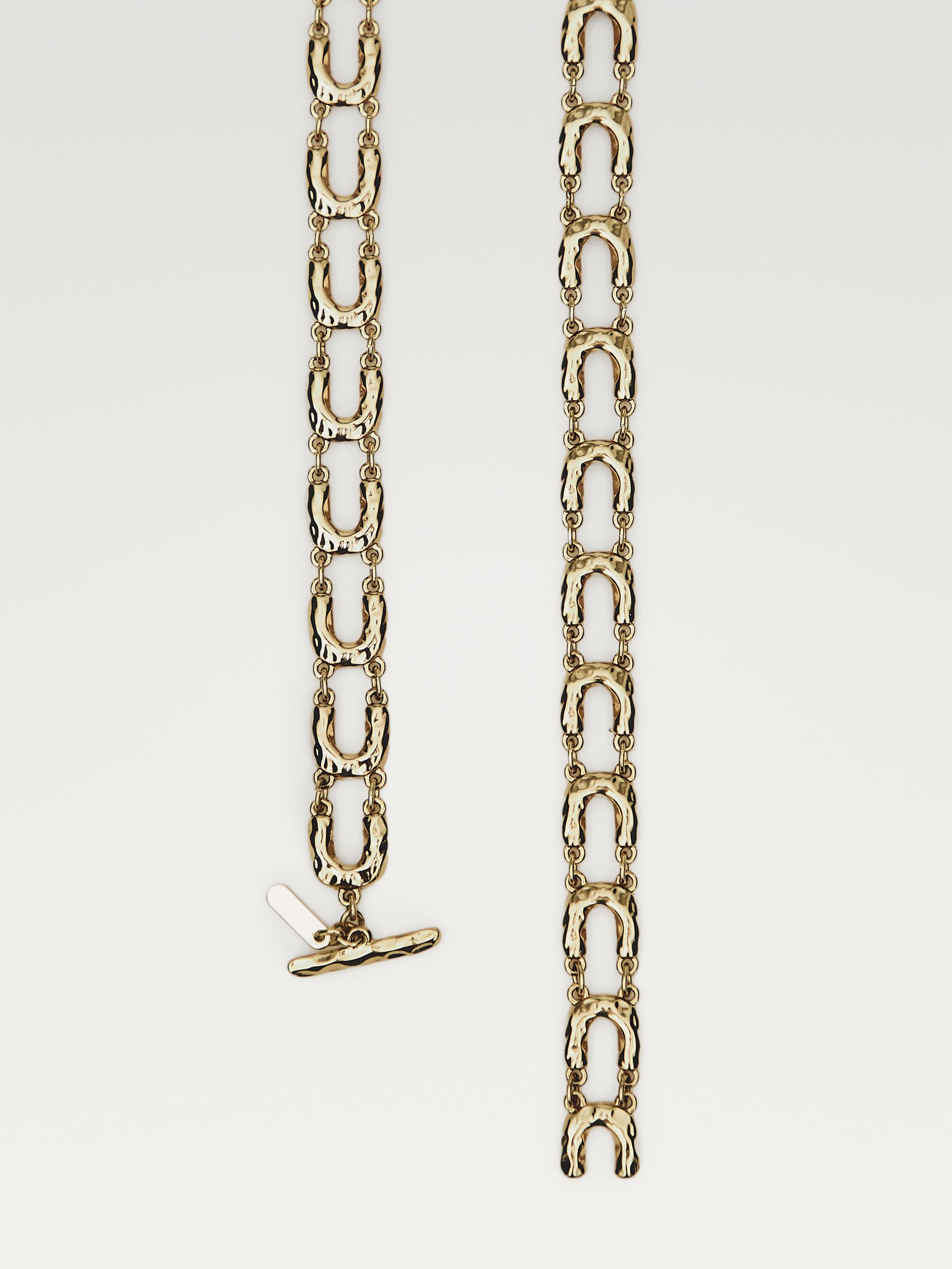 Gold-toned horseshoe chain necklace
