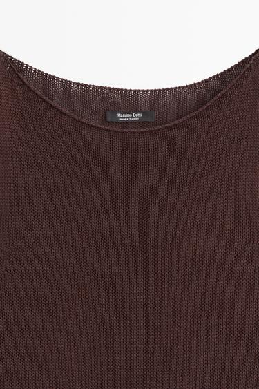 Fine-knit halter top — Chocolate 4