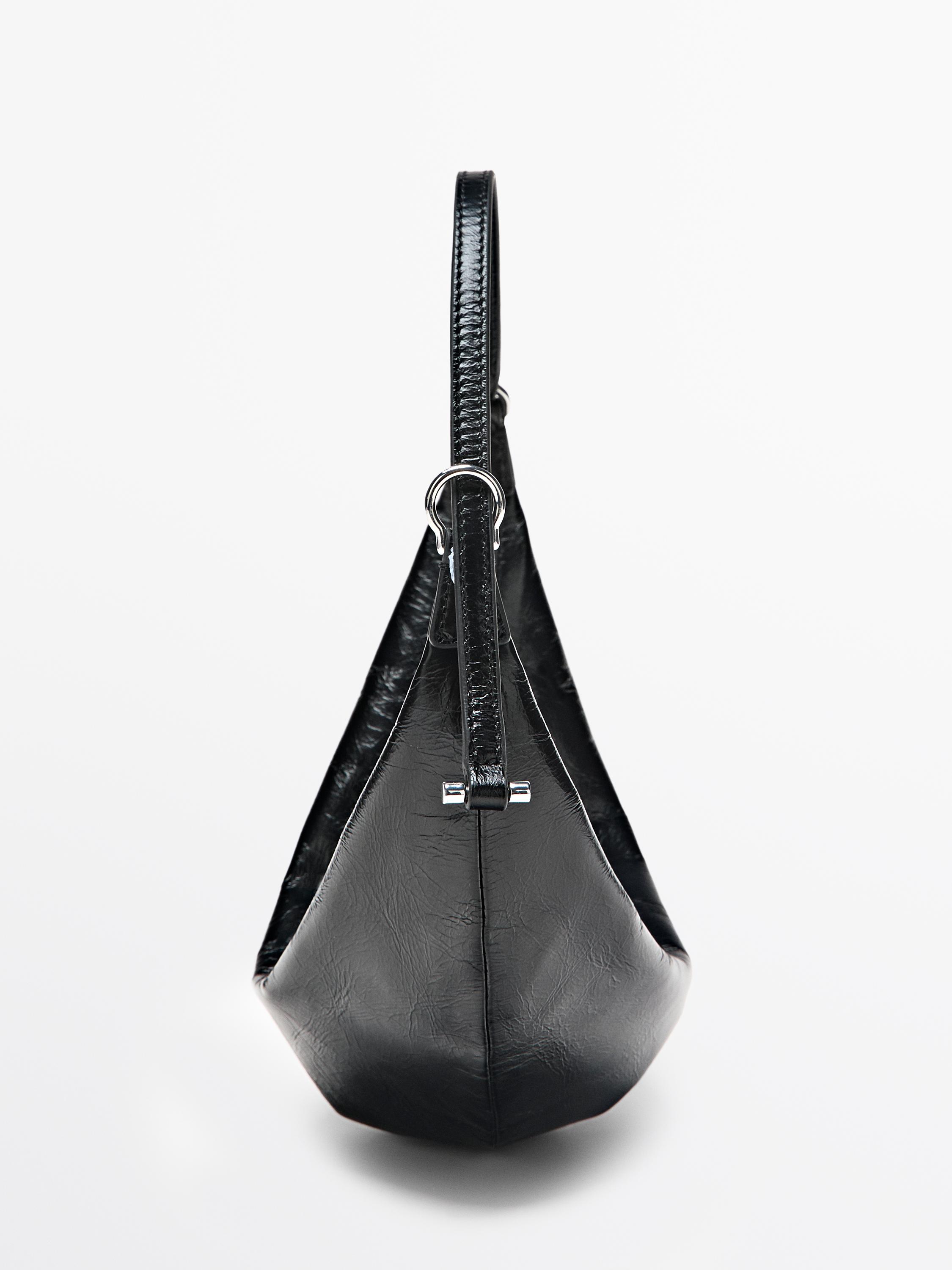 Nappa leather mini bag — BLACK