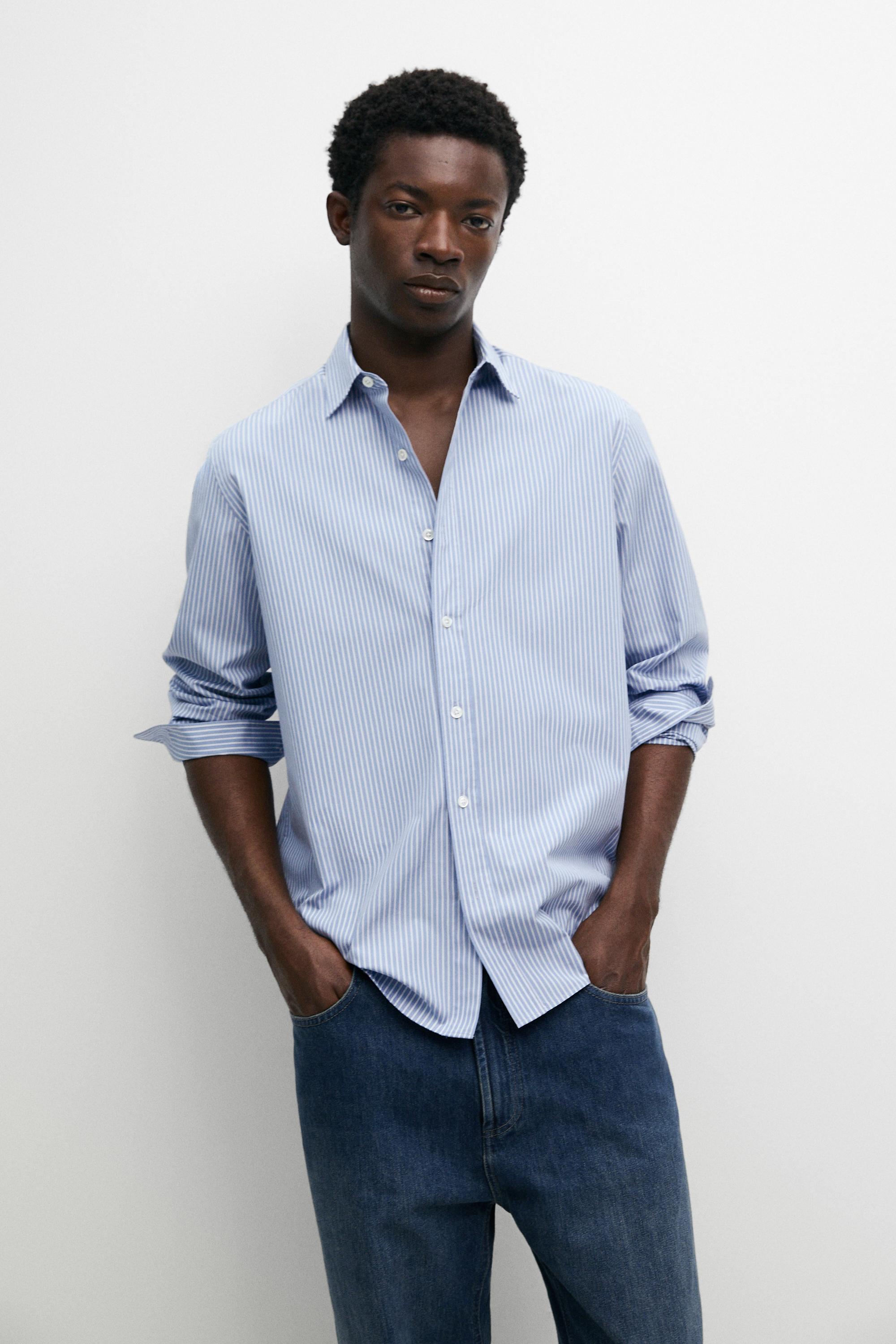 Camisa regular fit popelín 100% algodón