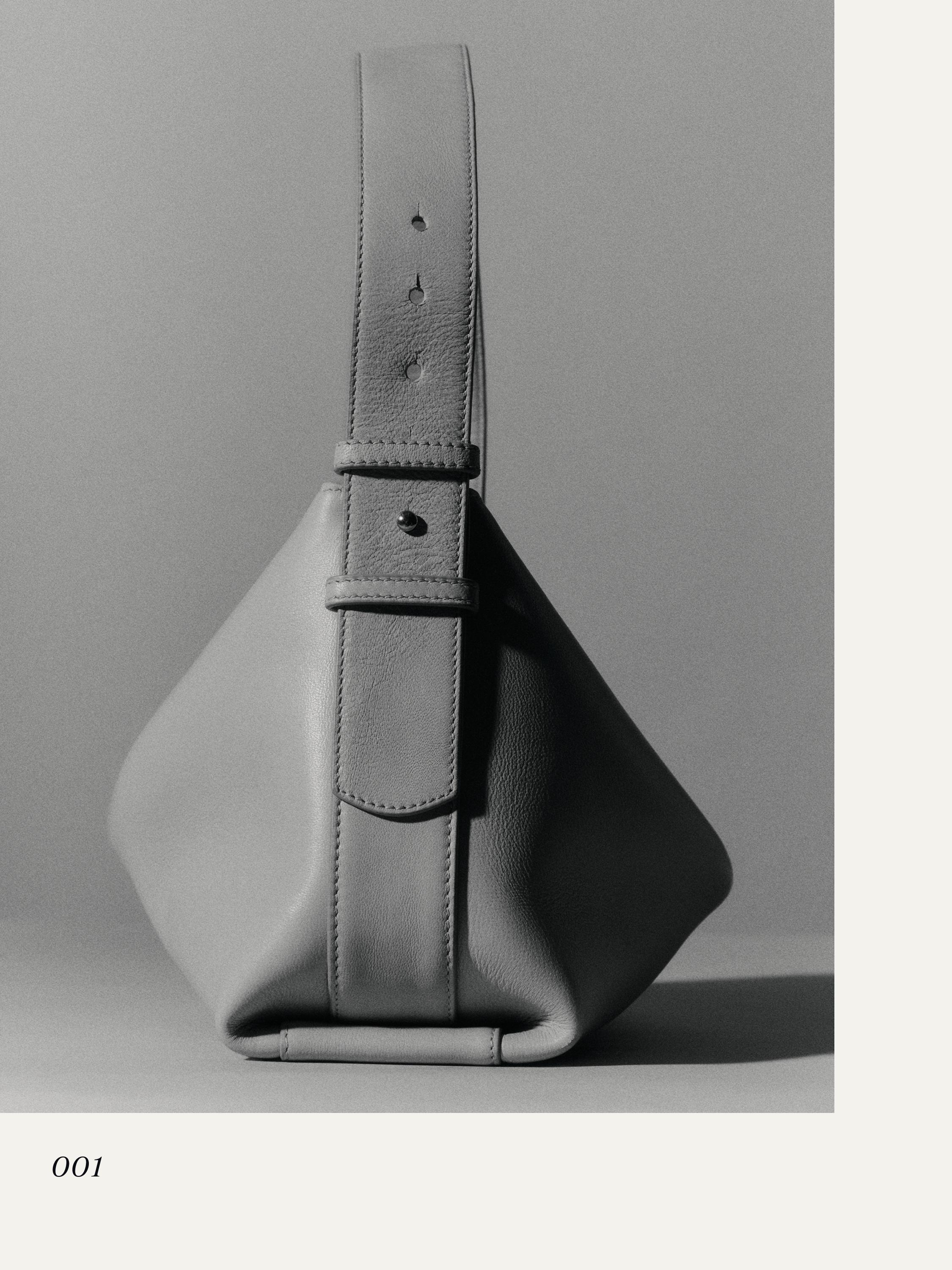 Small nappa leather shoulder bag — SAND