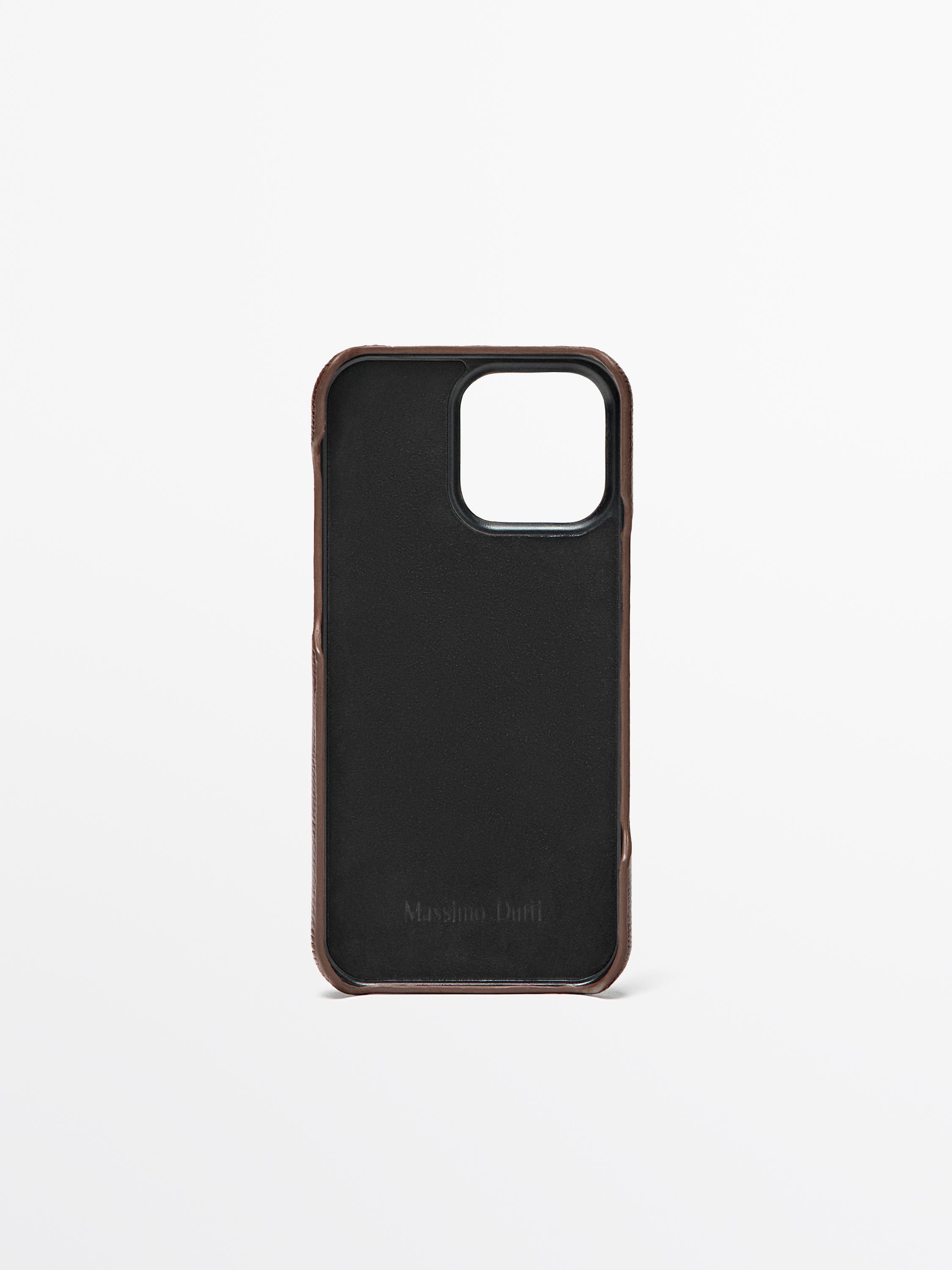 Nappa leather iPhone 16 Pro Max case — BROWN