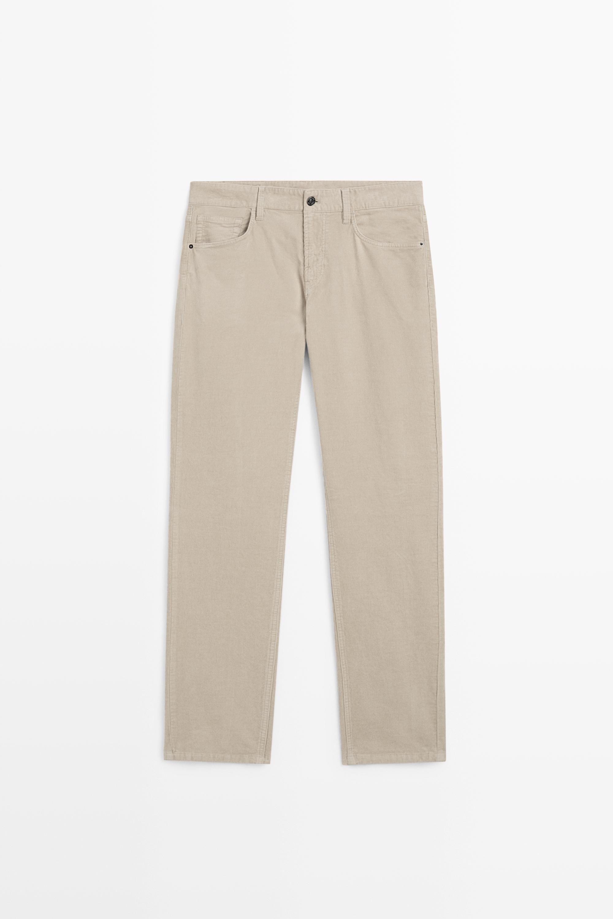 Corduroy tapered fit pants