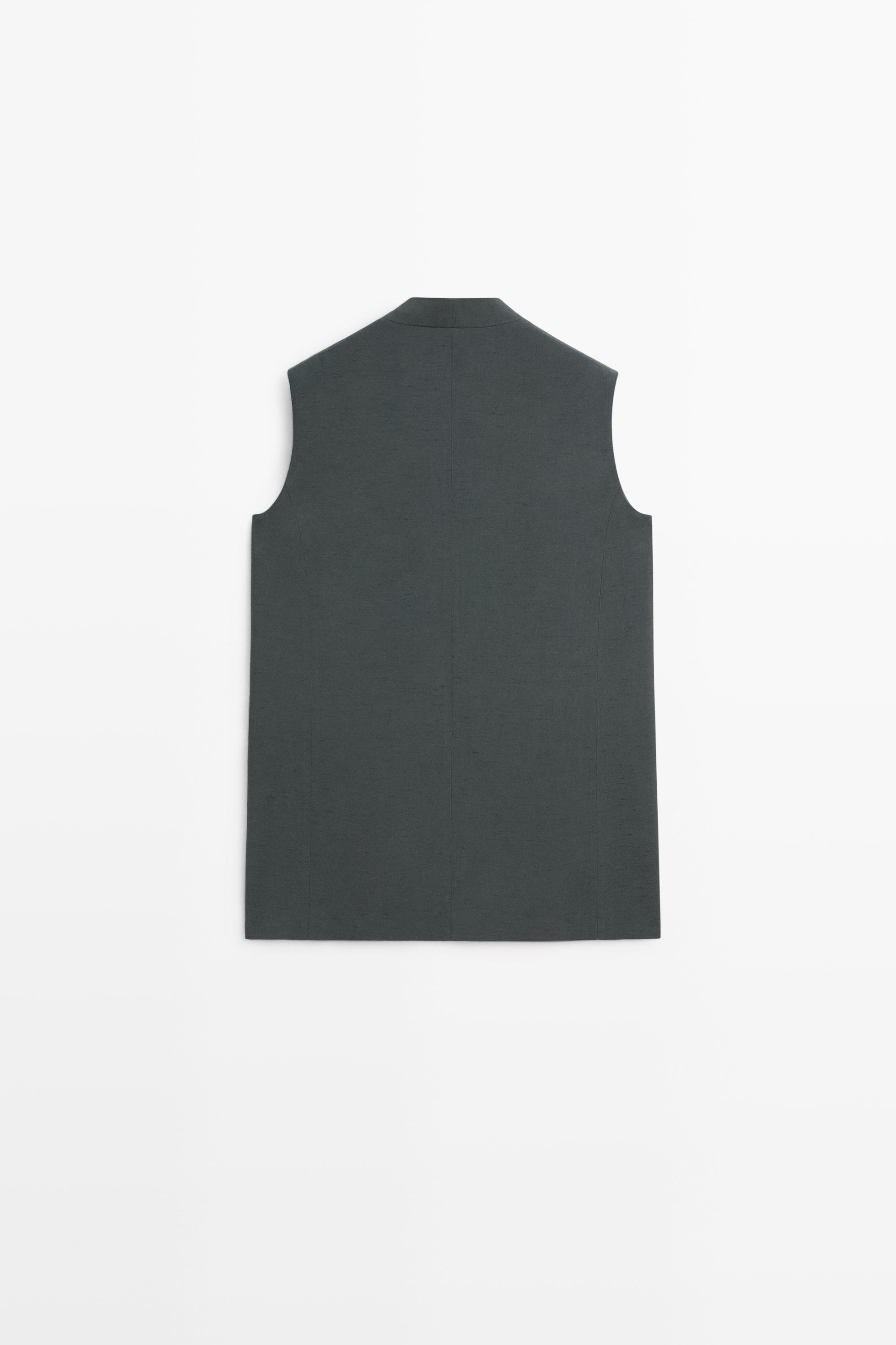 V-neck vest total look - STUDIO — PETROLEUM