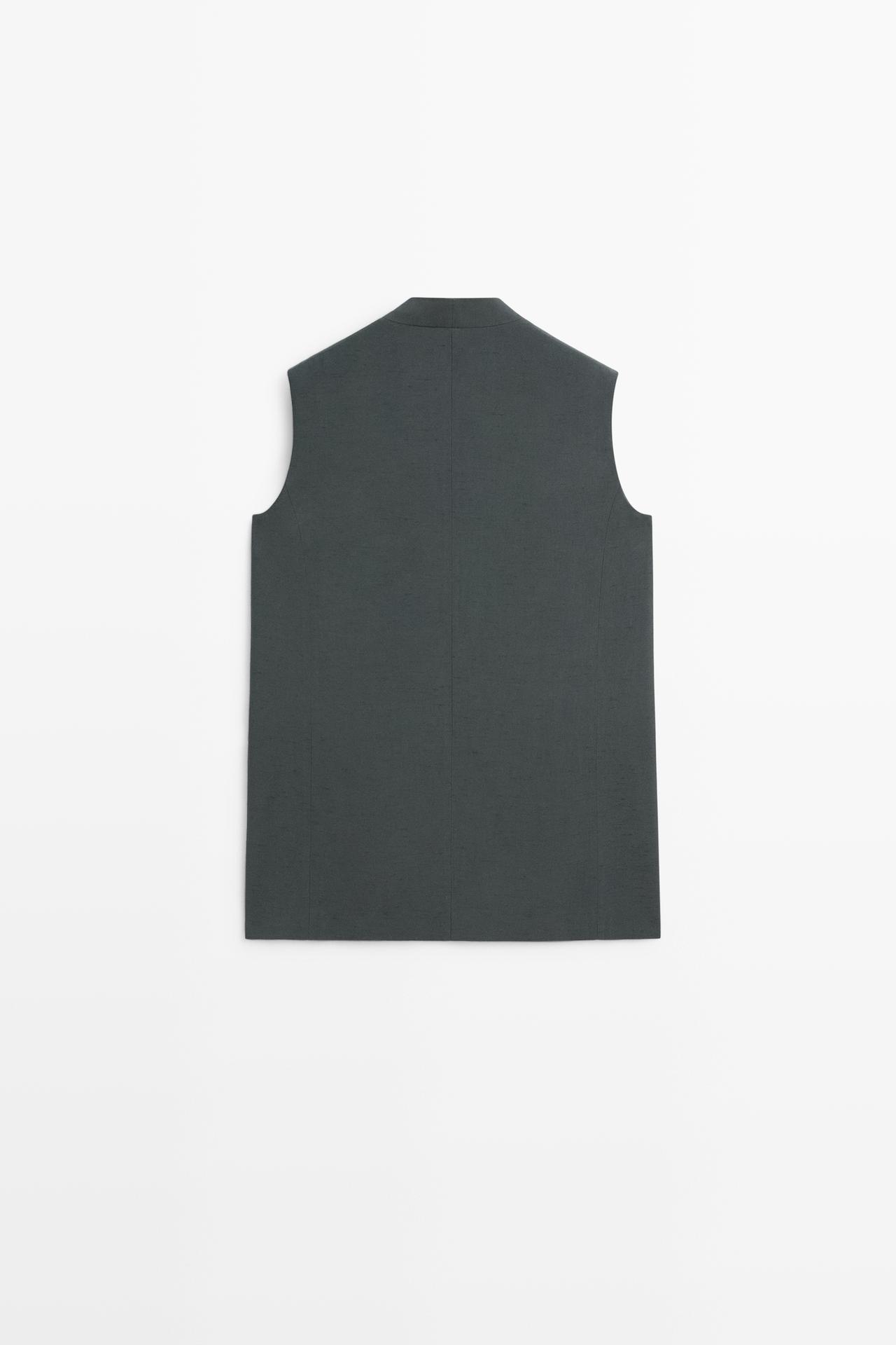 V-neck vest total look - STUDIO — PETROLEUM
