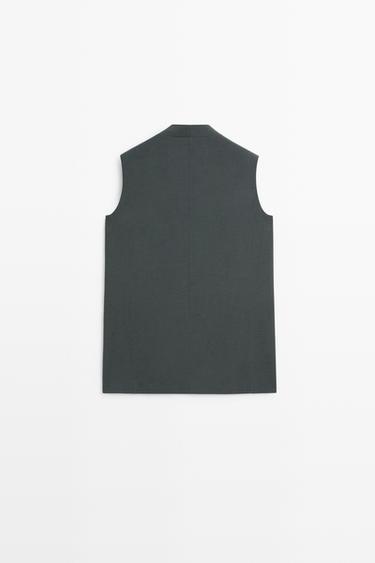 V-neck vest total look - STUDIO — PETROLEUM 5