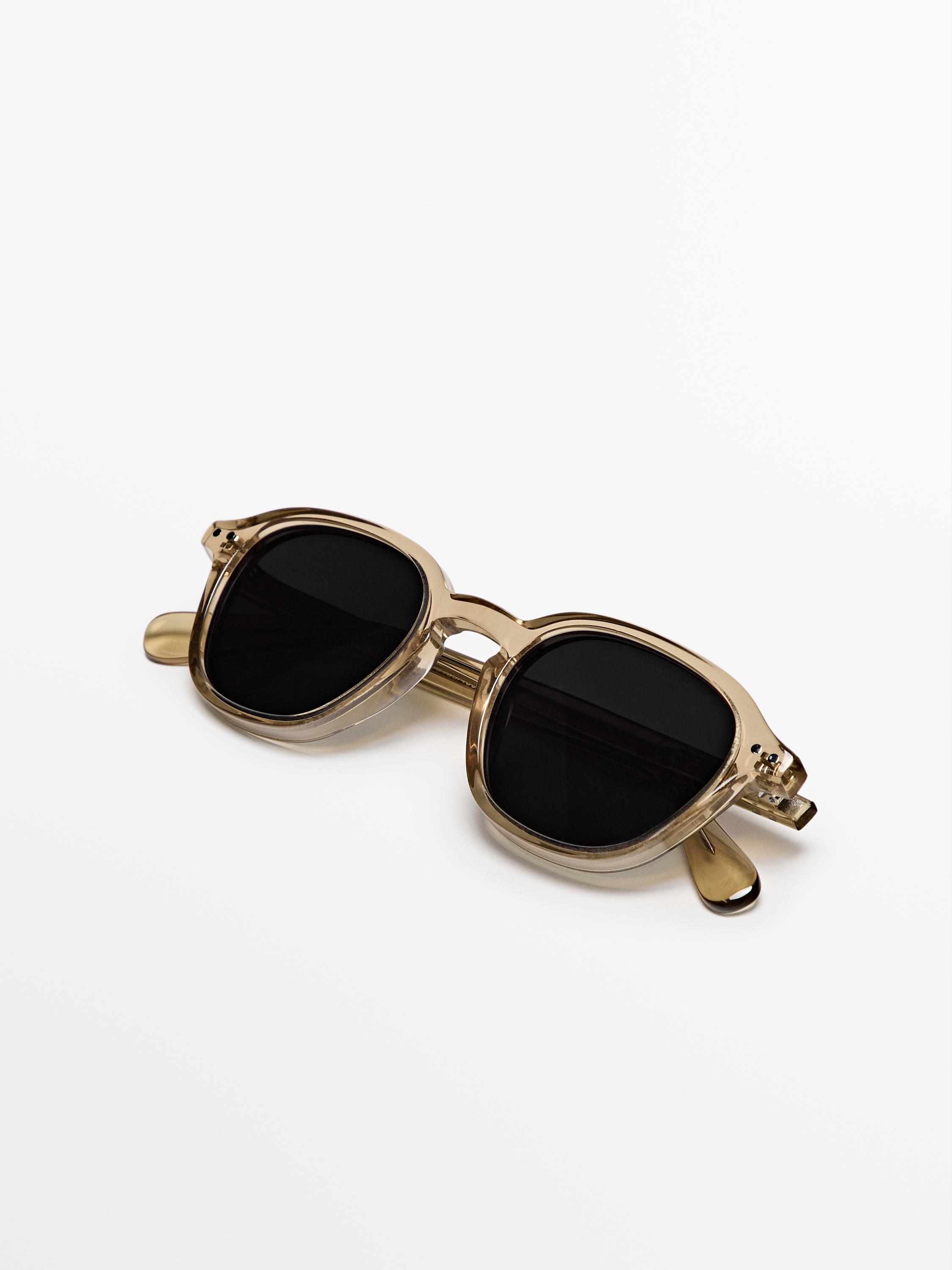 Round resin sunglasses