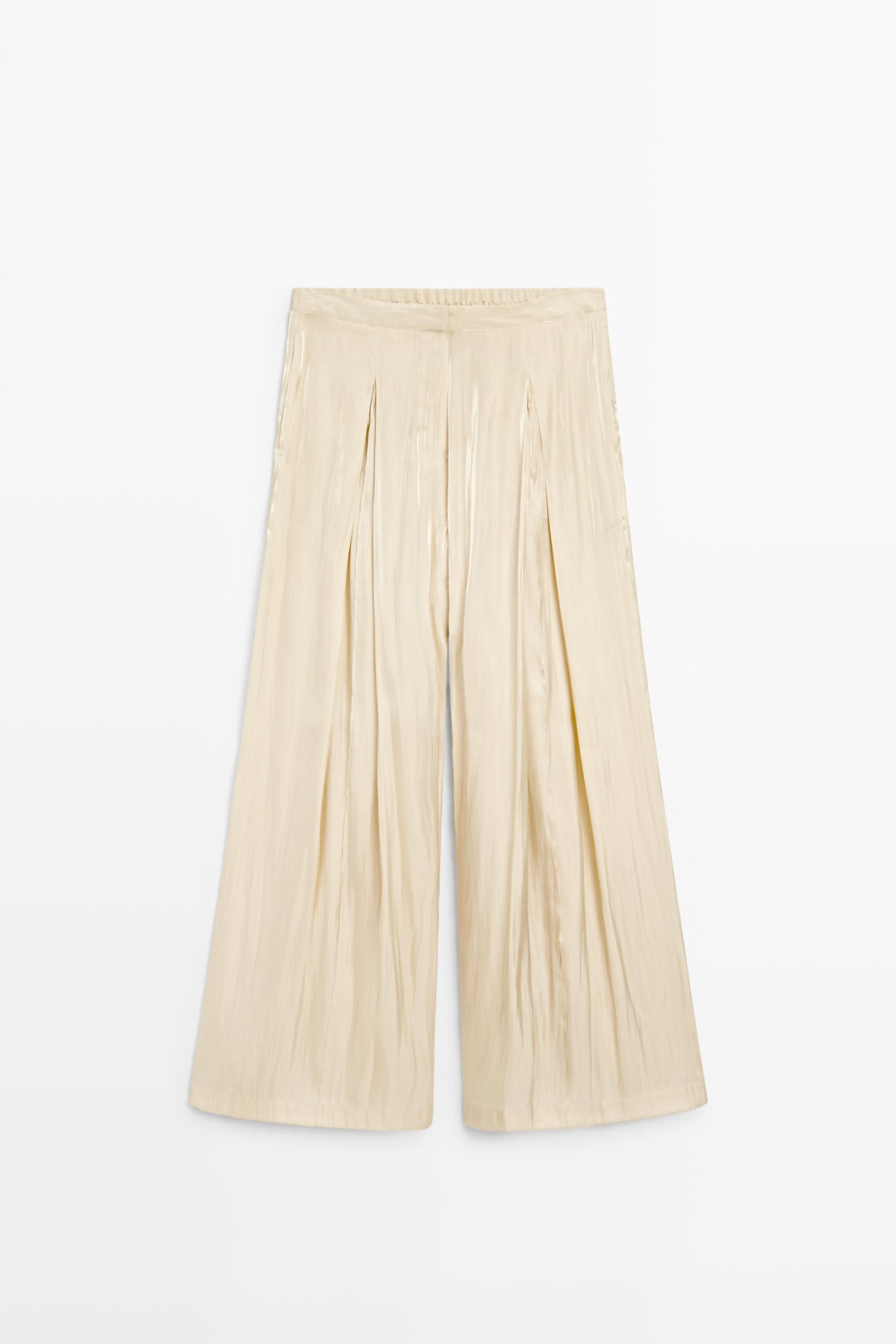 Flowing satin trousers