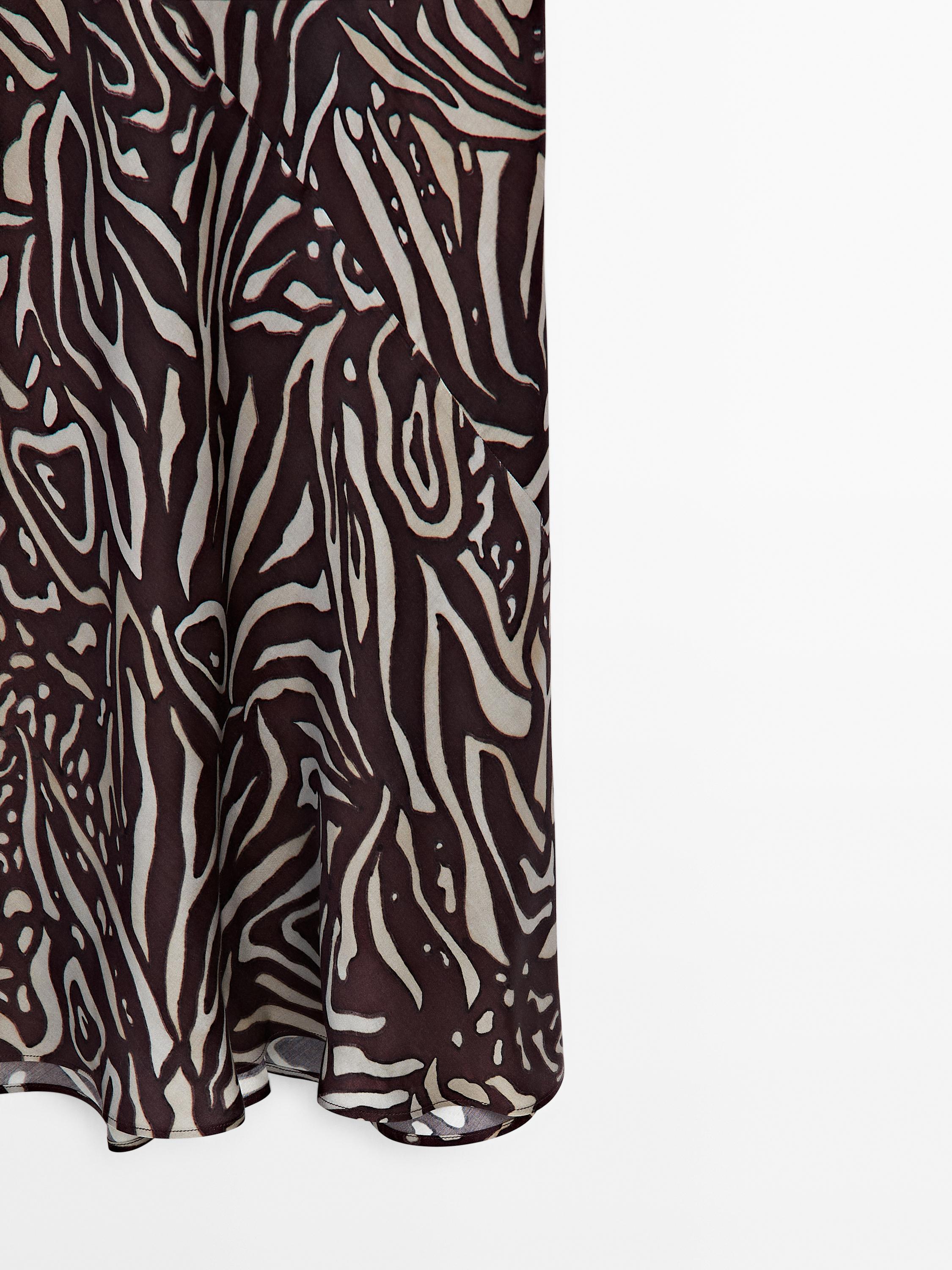 Flowing printed midi dress