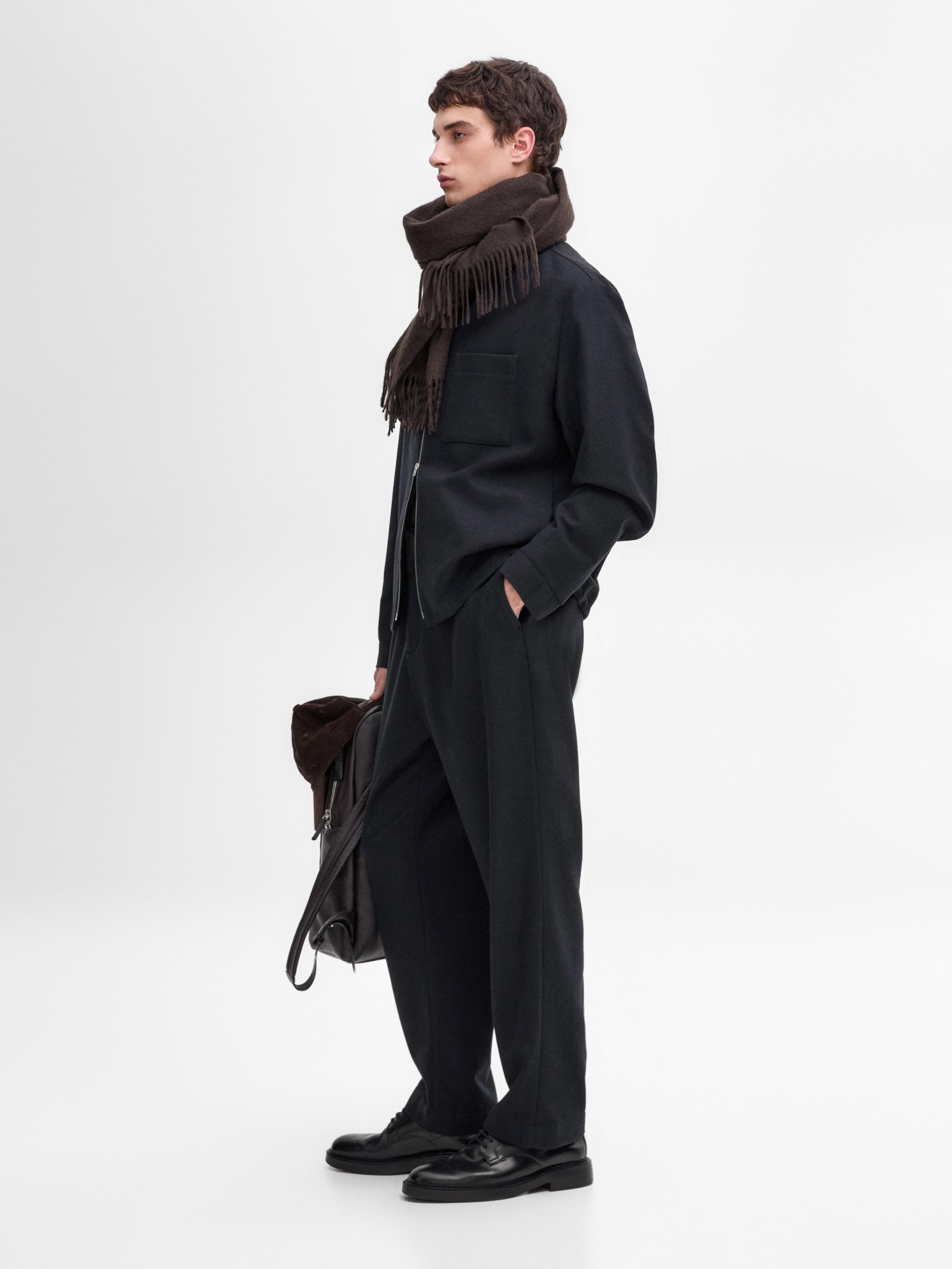 Pull col zippé en laine mélangée Emmanuelle Khanh