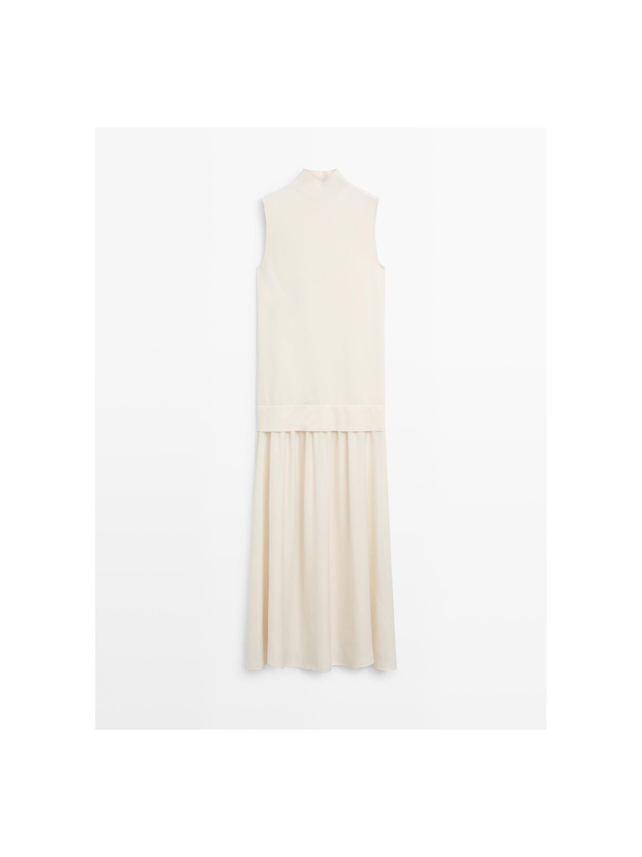 Matching knit midi dress — CREAM