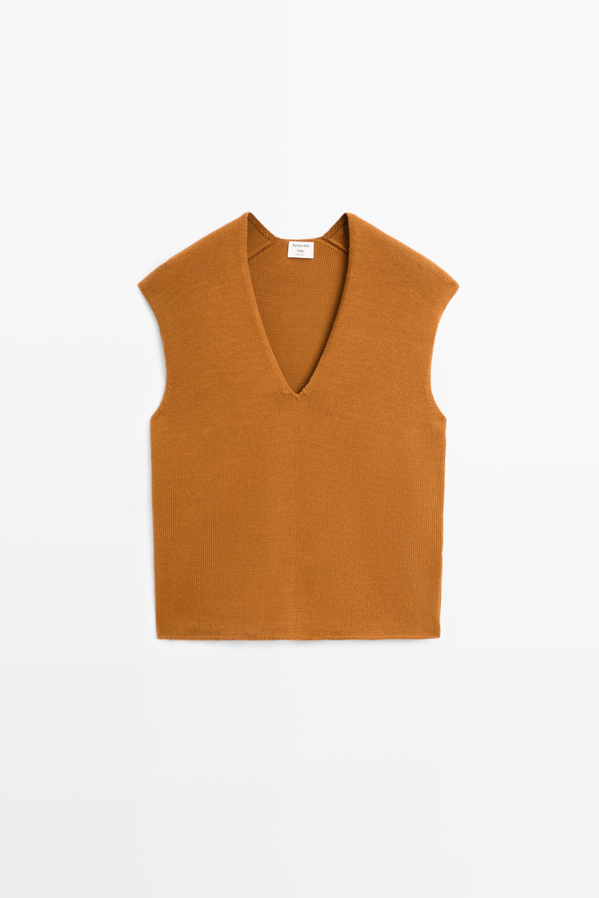 100% Cotton V-Neck Vest - STUDIO