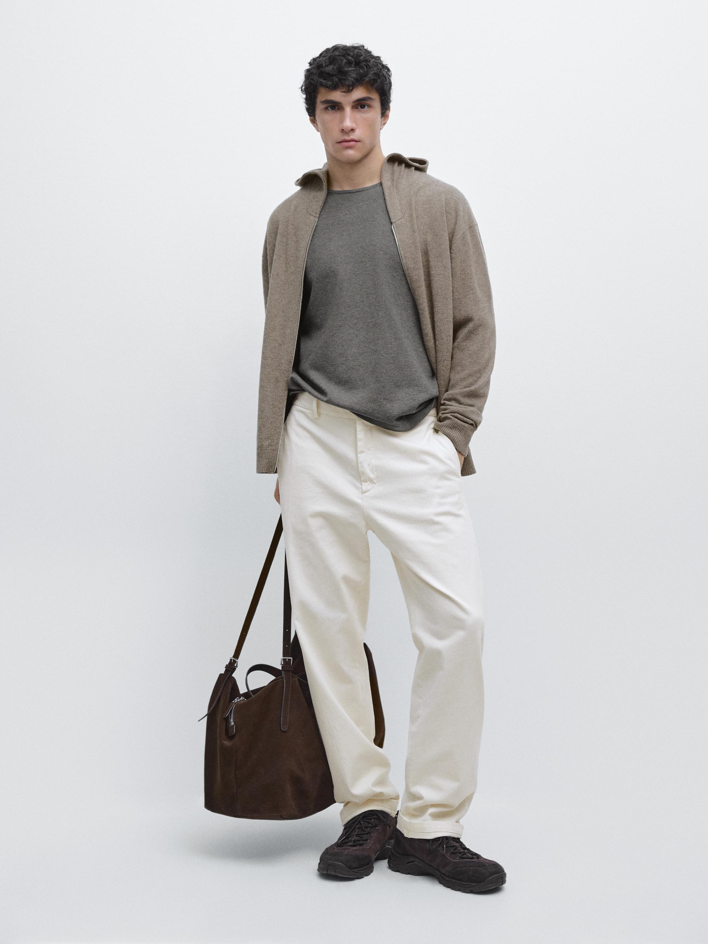 Трикотажный кардиган из смесовой шерсти с капюшоном