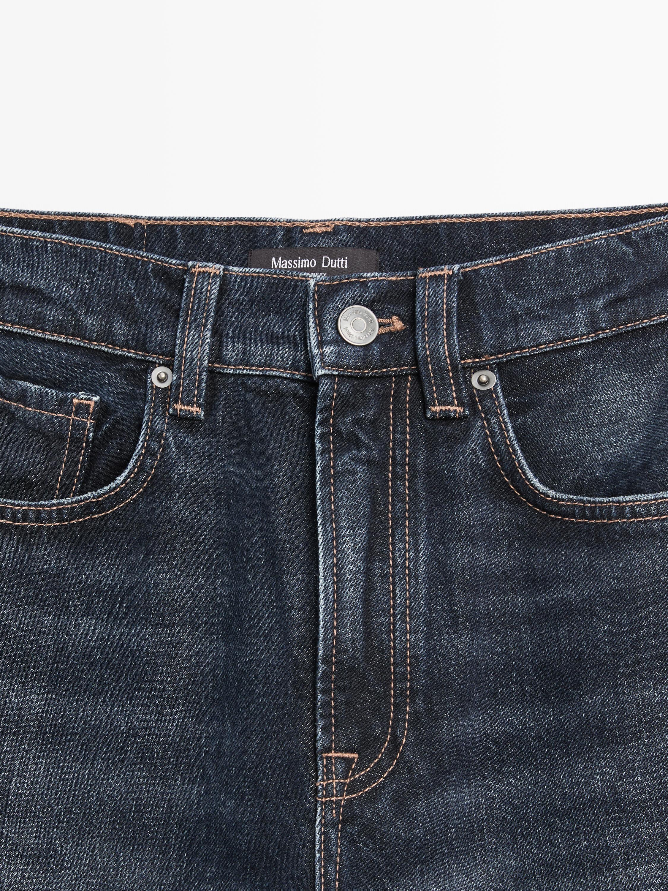 High-waist wide-leg jeans — DARK BLUE