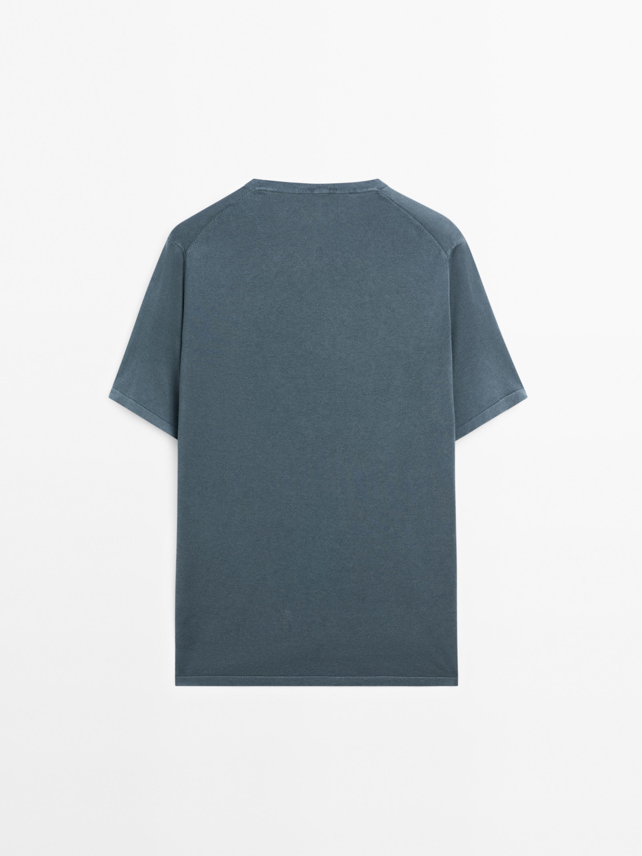 Cotton blend knit T-shirt