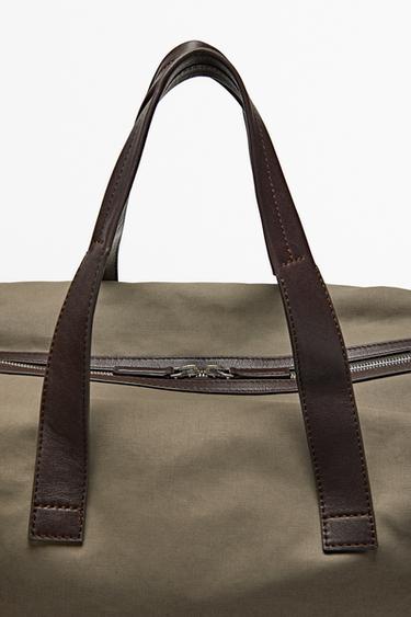 Nappa leather detail travel bag — MOLE BROWN 3
