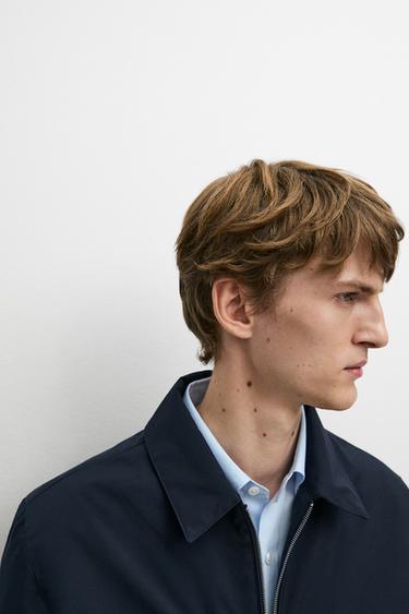 Lightweight jacket with collar detail — NAVY BLUE 8