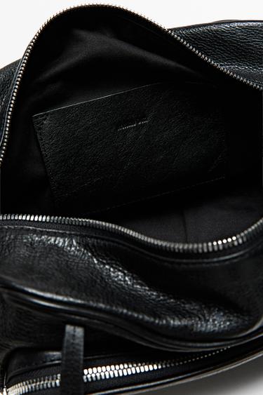 Medium Nappa leather bowling bag — BLACK 9
