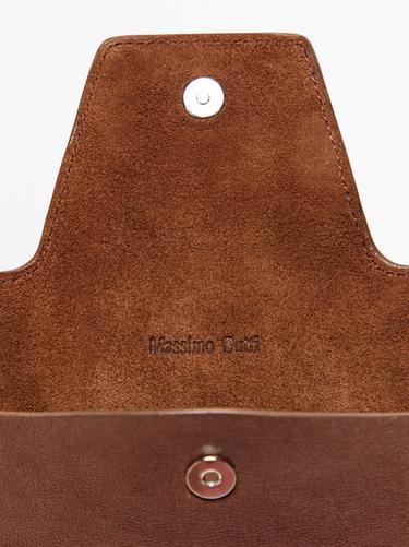 Nappa leather sunglasses case — BROWN 2