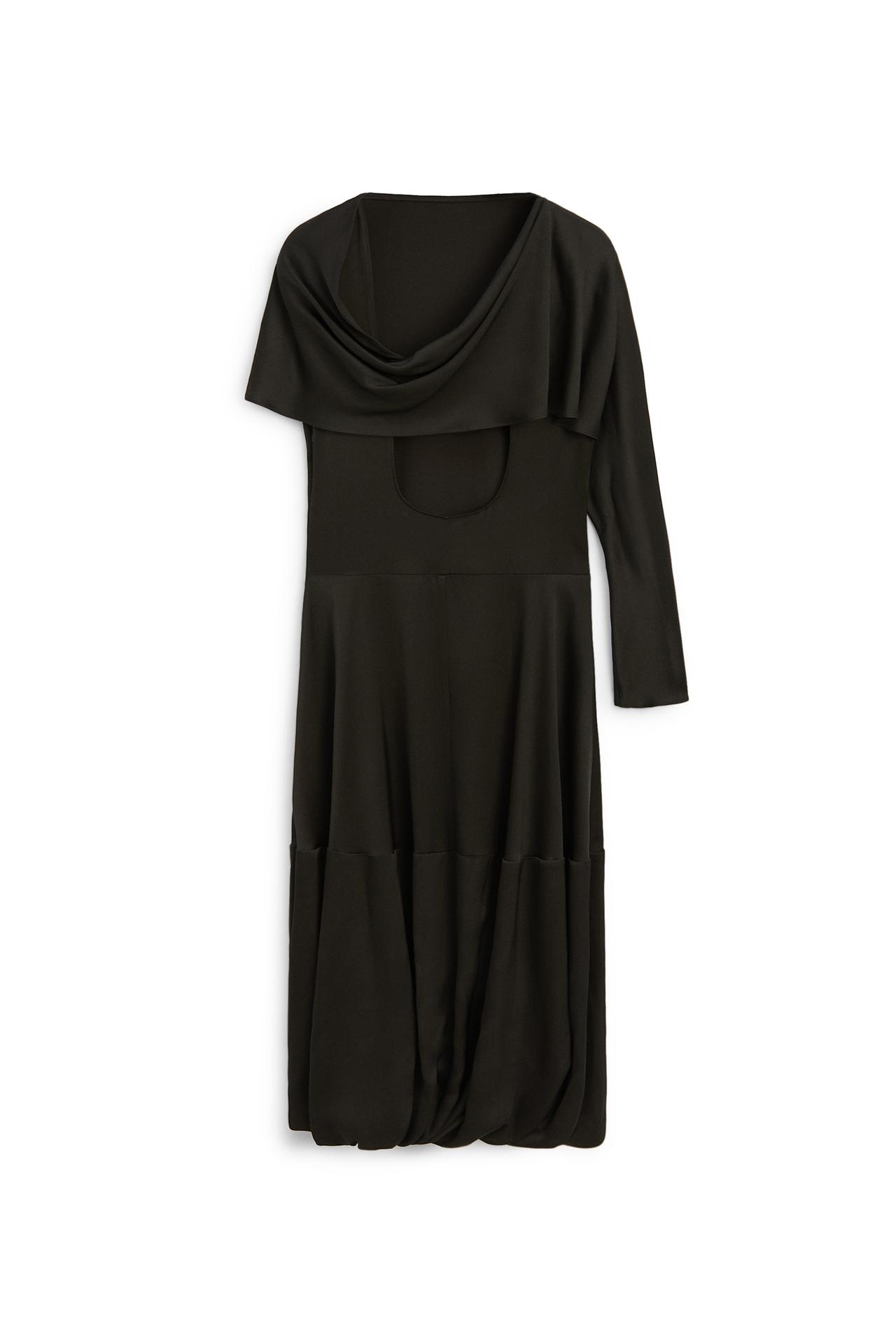 Asymmetric sleeve midi dress - LIMITED EDITION — ANTHRACITE GREY