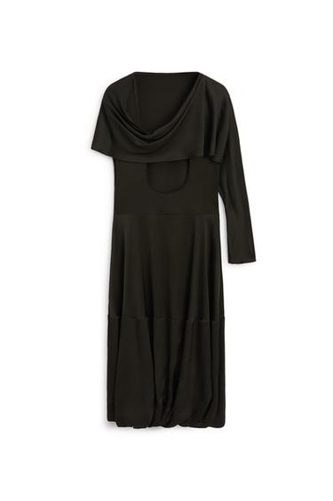 Asymmetric sleeve midi dress - LIMITED EDITION — ANTHRACITE GREY 7