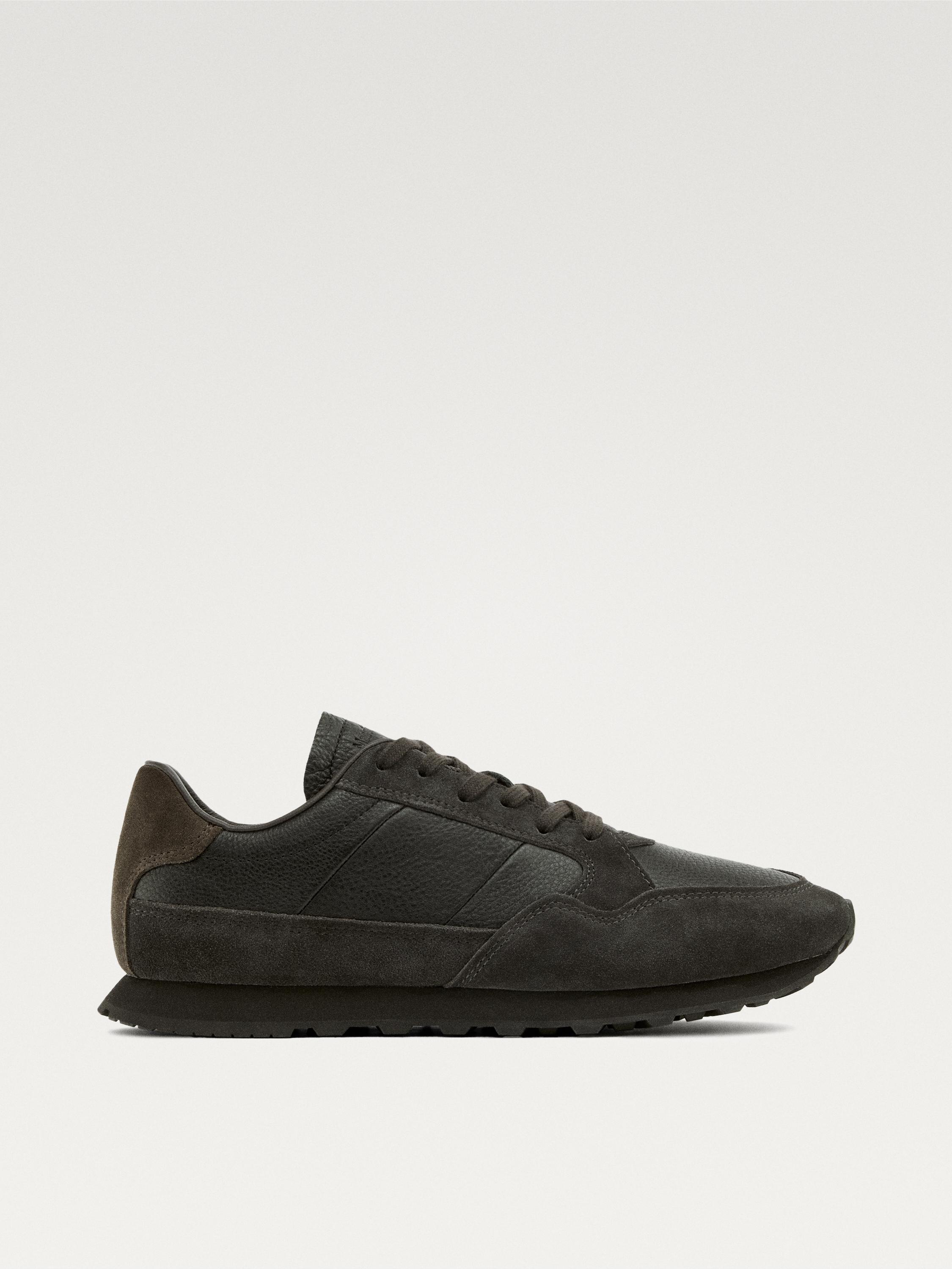 Soft nappa leather trainers